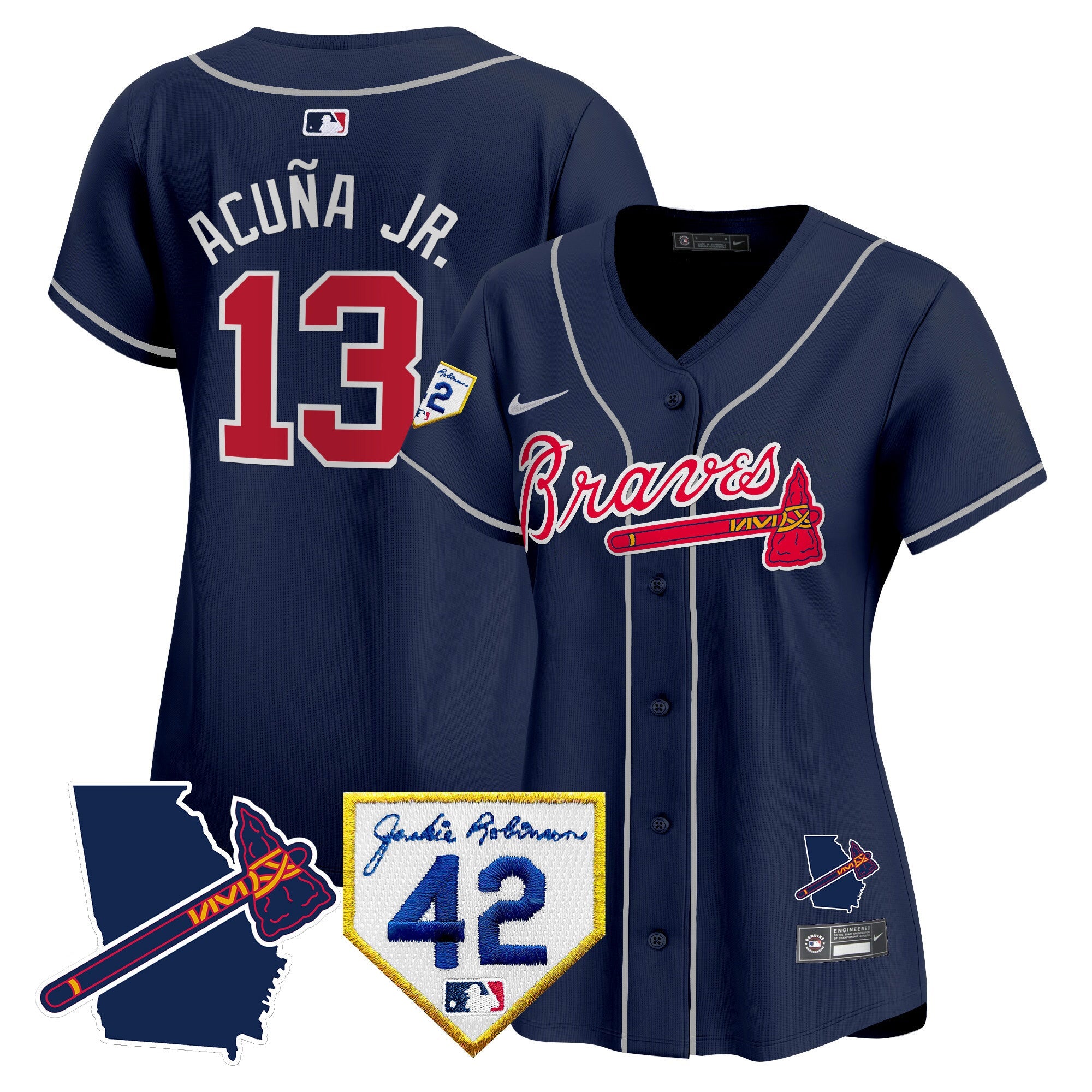 Women’s Atlanta 2024 Robinson & Georgia Patch Vapor Premier Limited Jersey