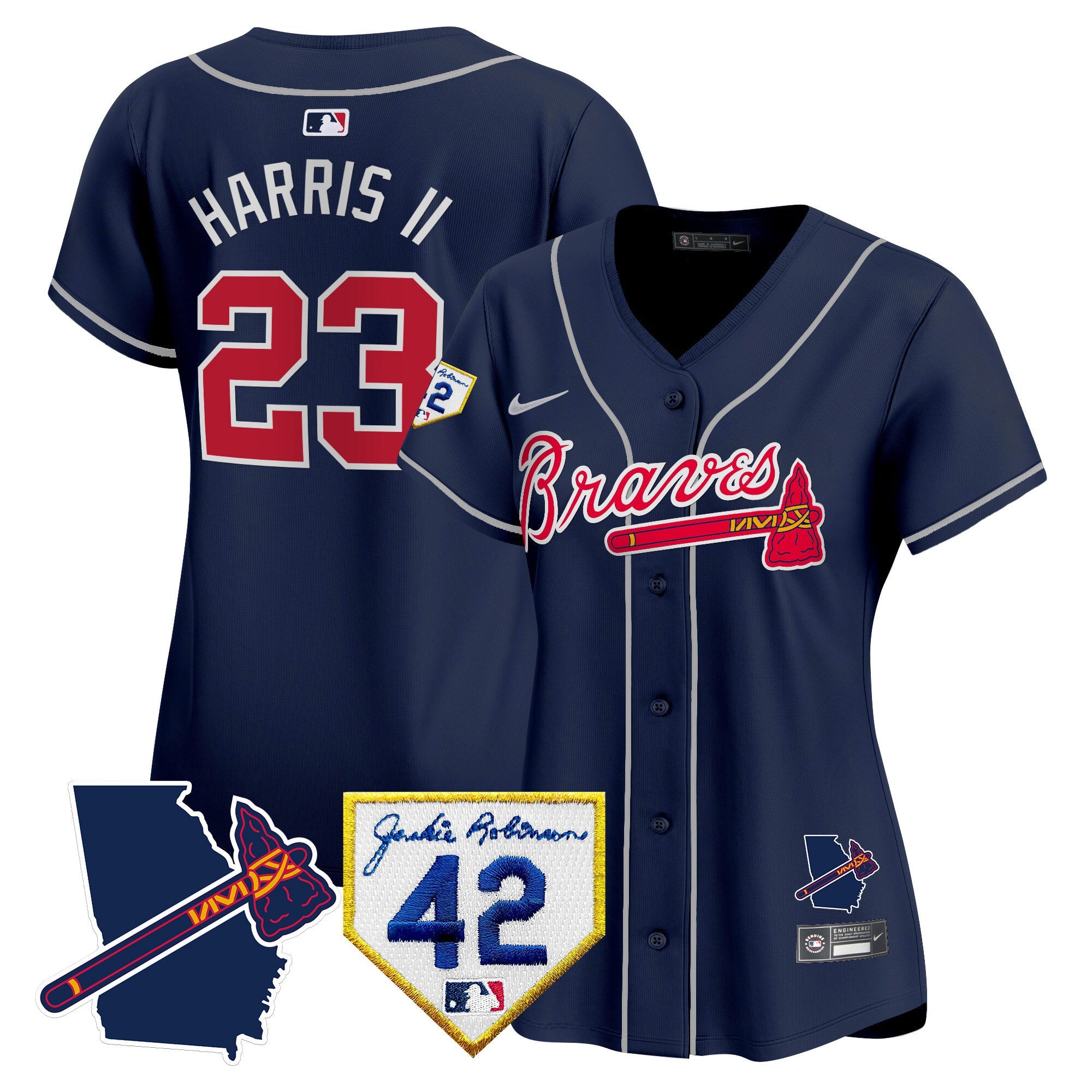 Women’s Atlanta 2024 Robinson & Georgia Patch Vapor Premier Limited Jersey