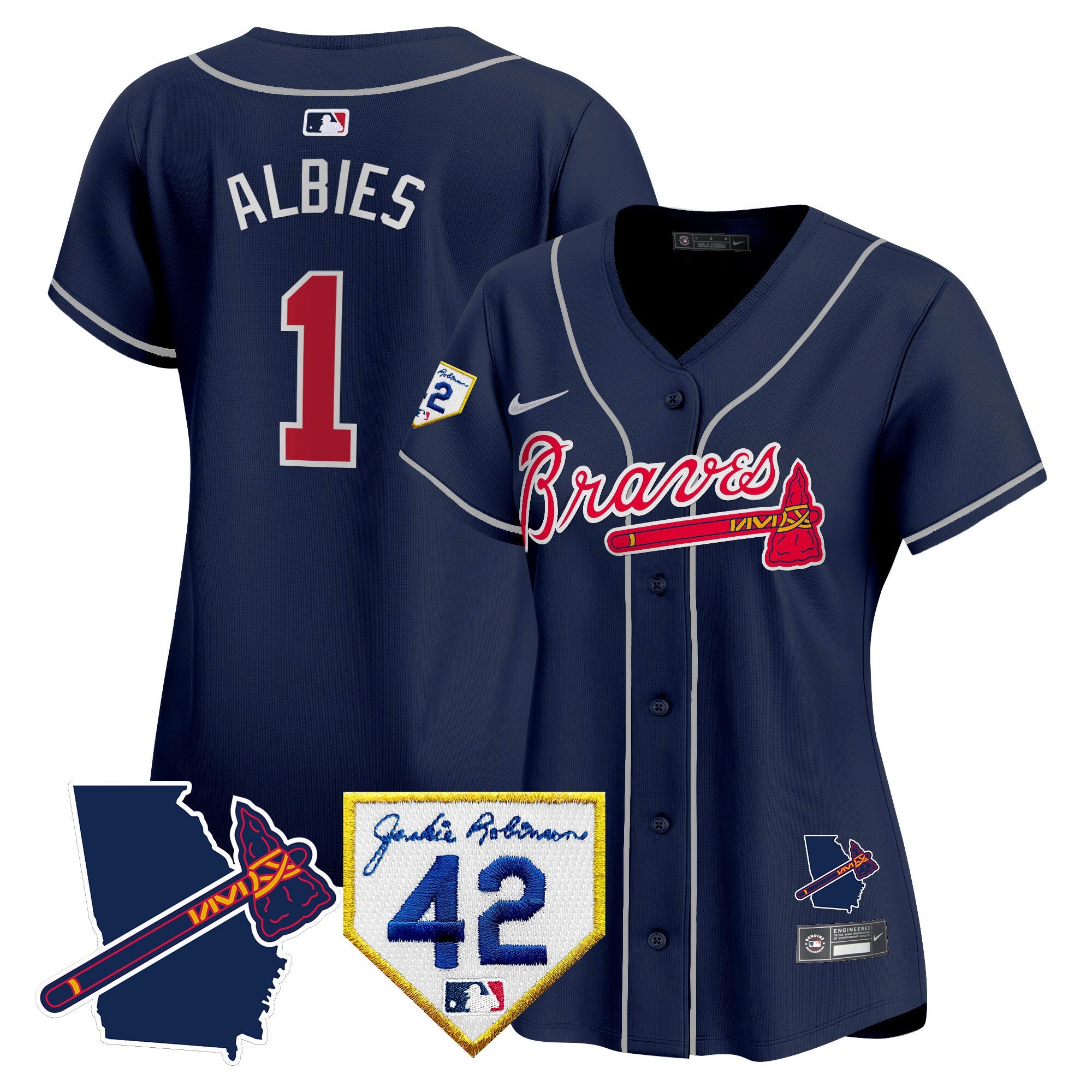 Women’s Atlanta 2024 Robinson & Georgia Patch Vapor Premier Limited Jersey