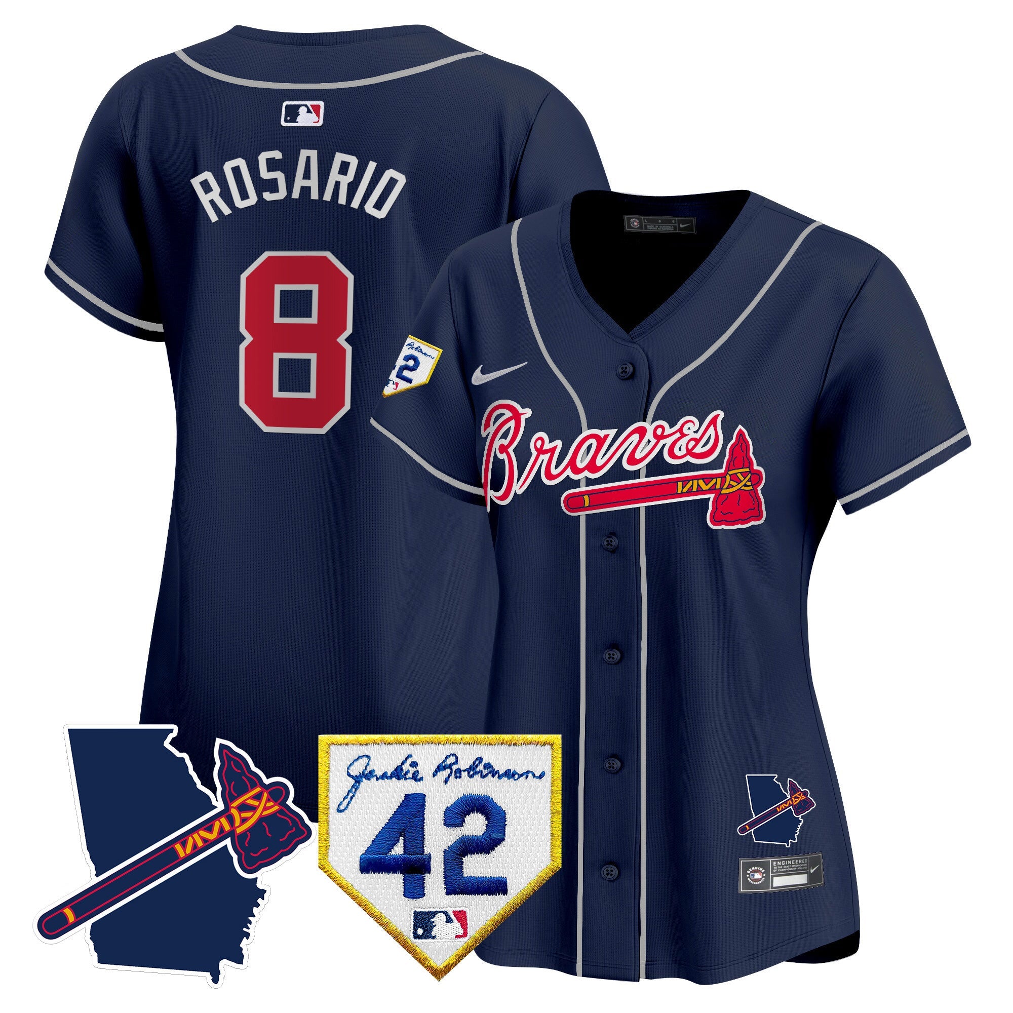 Women’s Atlanta 2024 Robinson & Georgia Patch Vapor Premier Limited Jersey