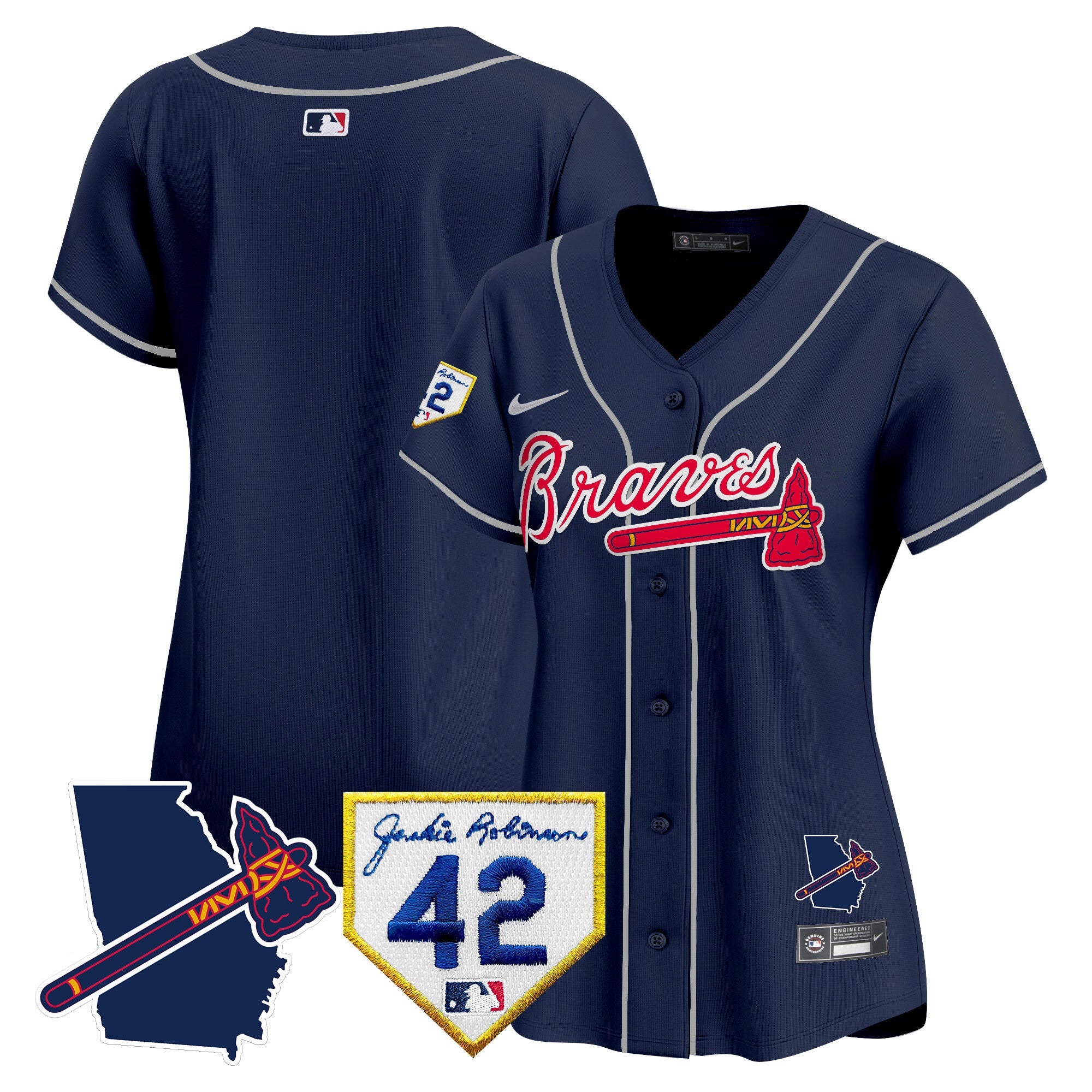 Women’s Atlanta 2024 Robinson & Georgia Patch Vapor Premier Limited Jersey