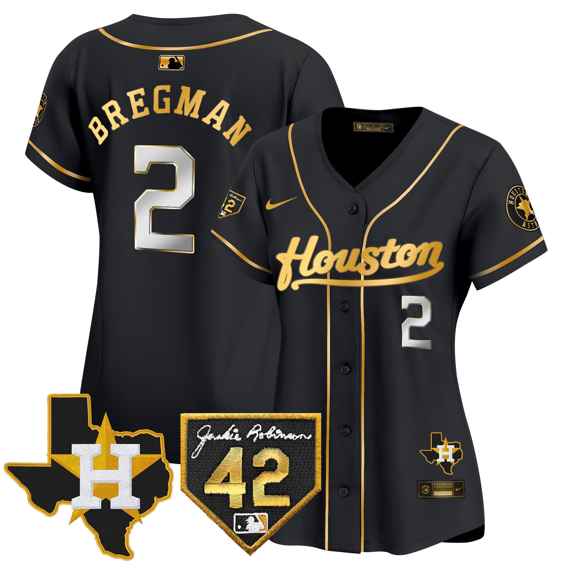 Women’s Houston 2024 Jackie Robinson Patch Vapor Premier Limited Jersey