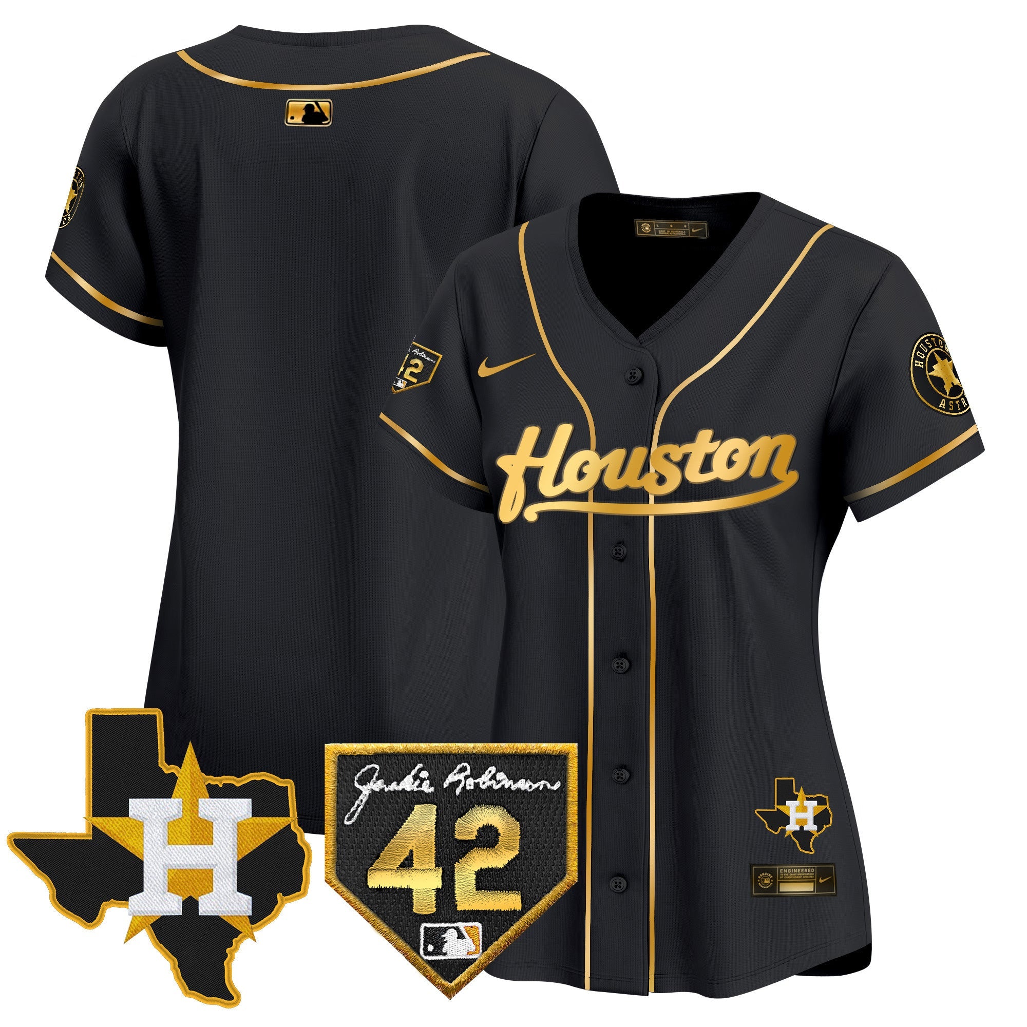 Women’s Houston 2024 Jackie Robinson Patch Vapor Premier Limited Jersey