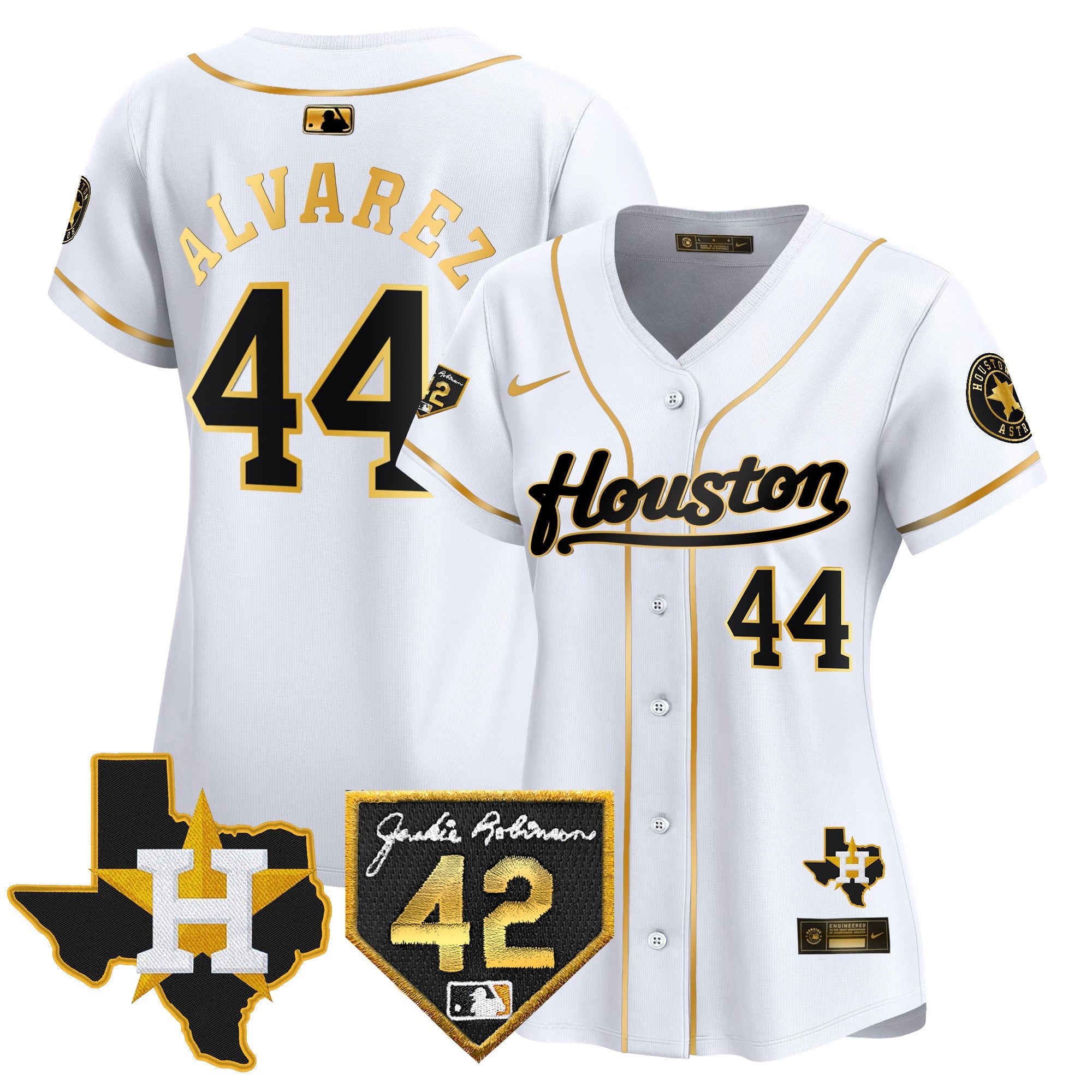 Women’s Houston 2024 Jackie Robinson Patch Vapor Premier Limited Jersey