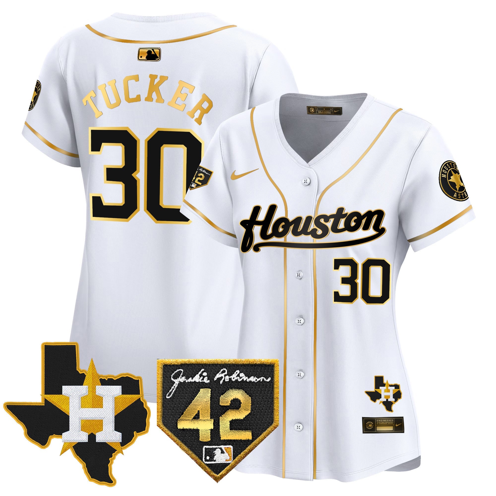 Women’s Houston 2024 Jackie Robinson Patch Vapor Premier Limited Jersey