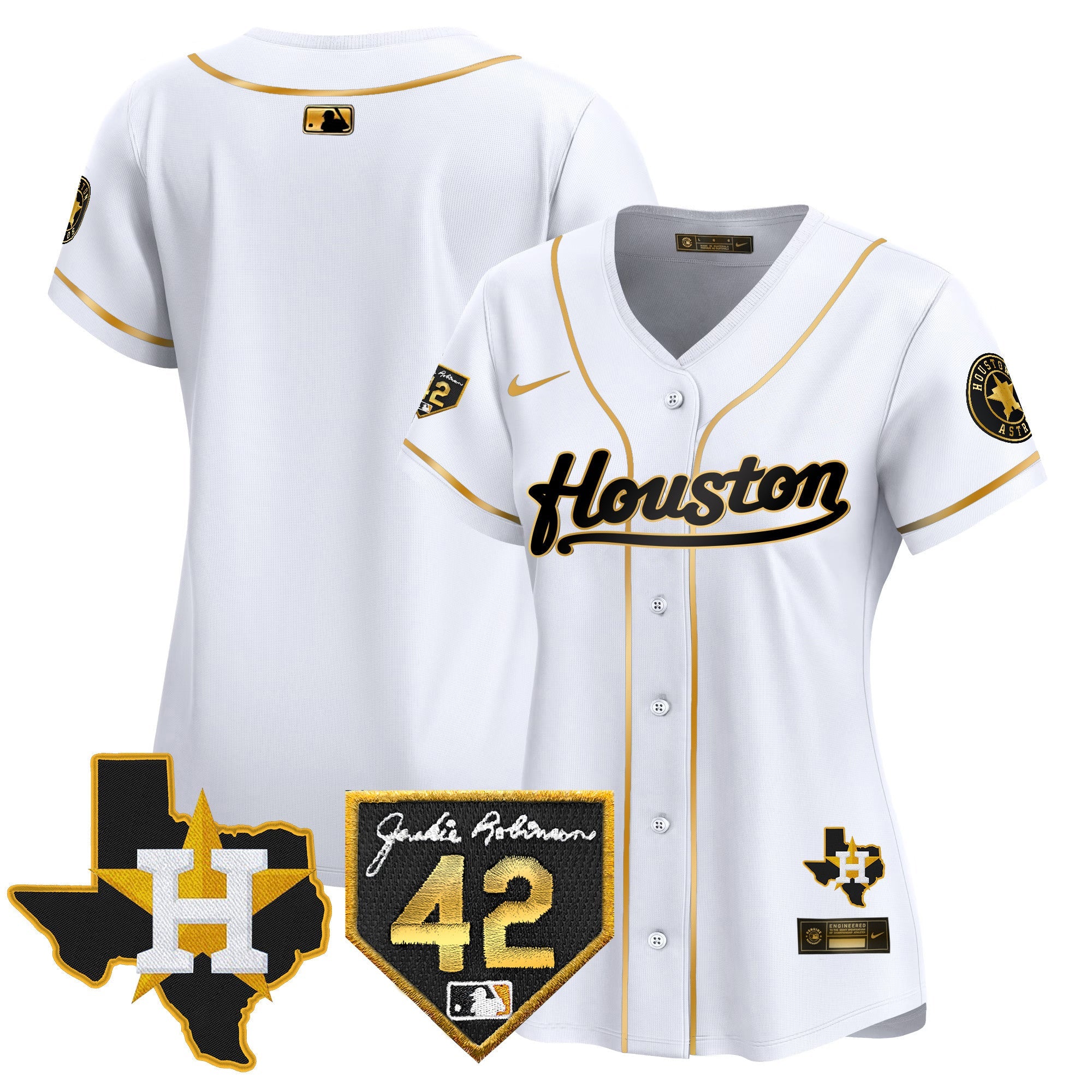 Women’s Houston 2024 Jackie Robinson Patch Vapor Premier Limited Jersey