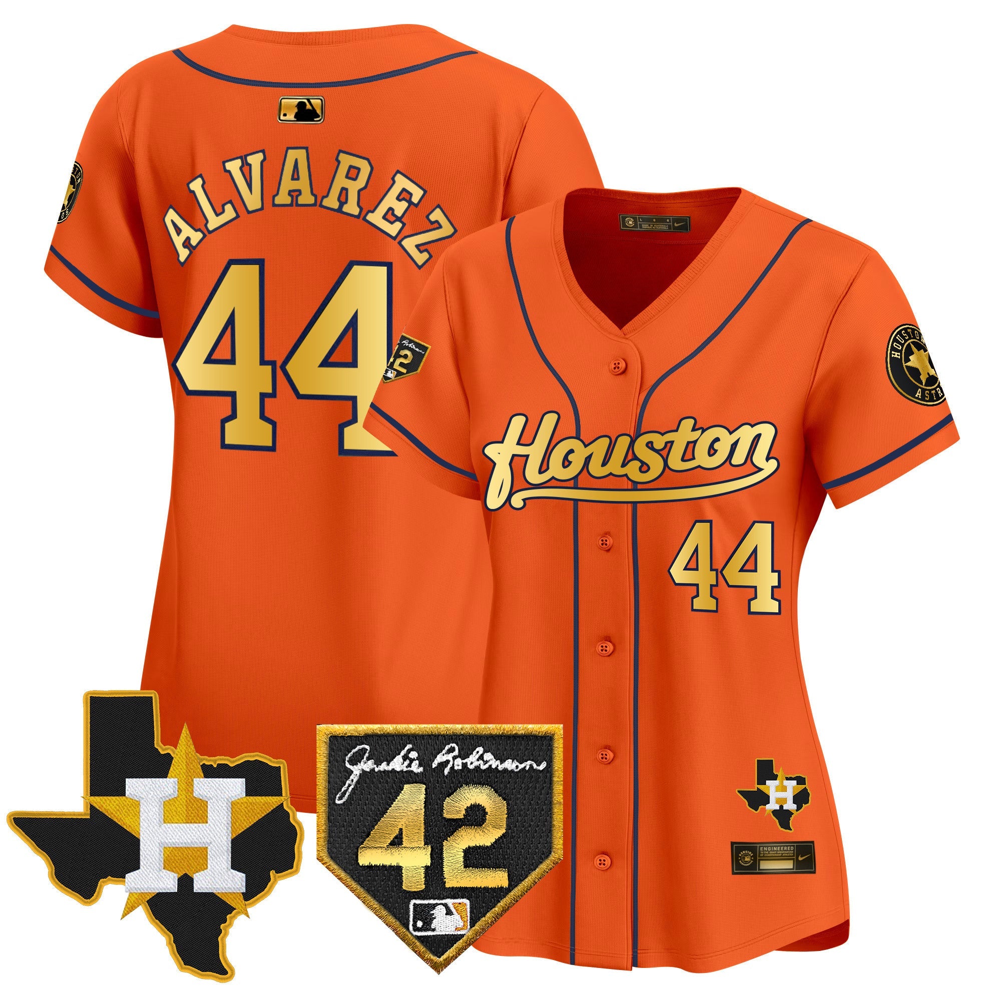 Women’s Houston 2024 Jackie Robinson Patch Vapor Premier Limited Jersey