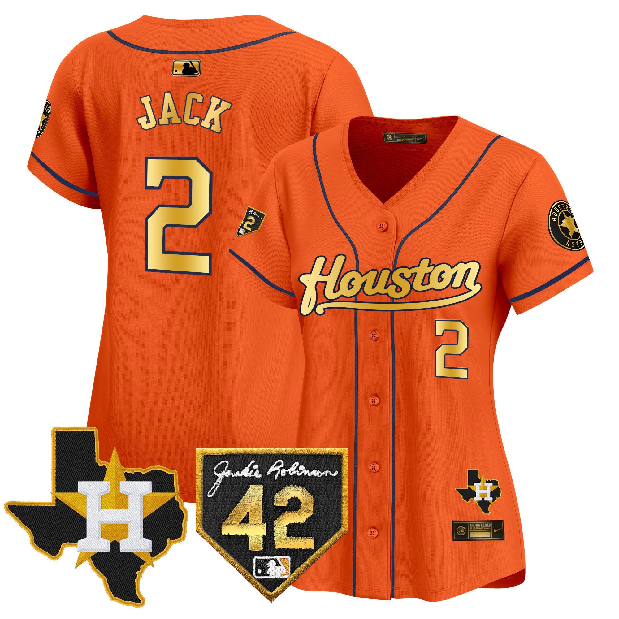Women’s Houston 2024 Jackie Robinson Patch Vapor Premier Limited Jersey