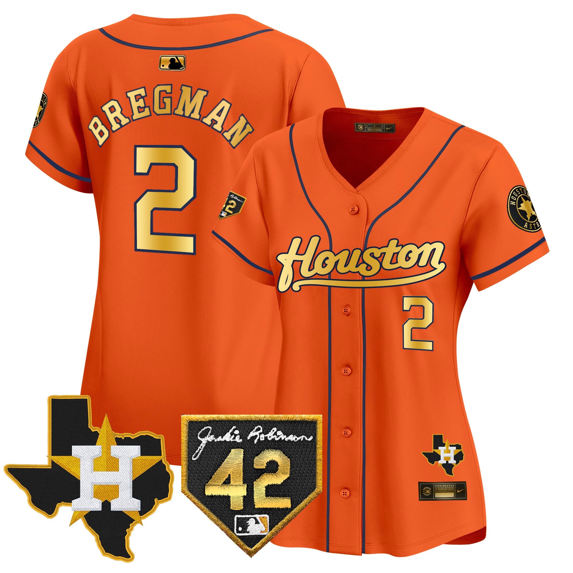 Women’s Houston 2024 Jackie Robinson Patch Vapor Premier Limited Jersey