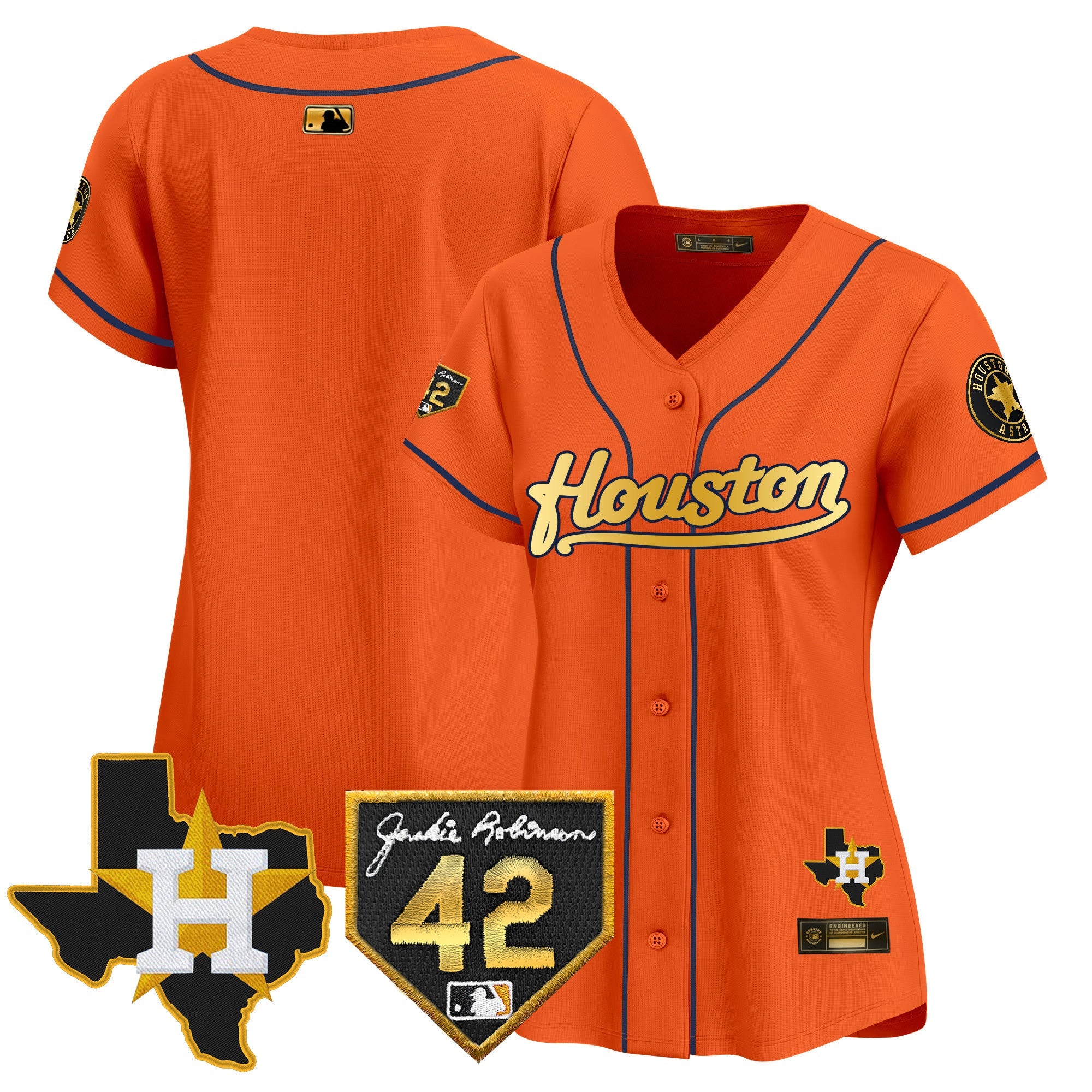 Women’s Houston 2024 Jackie Robinson Patch Vapor Premier Limited Jersey