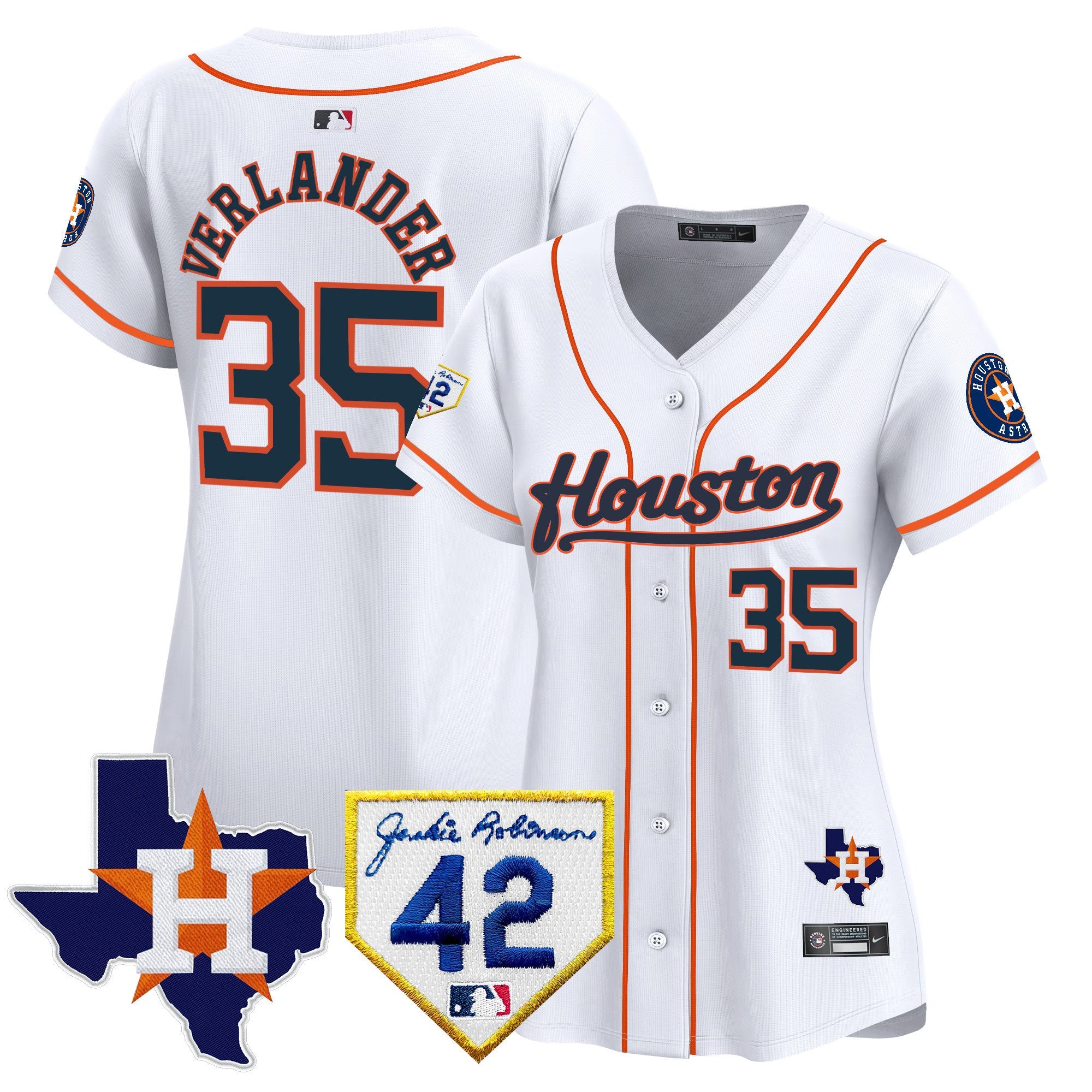 Women’s Houston 2024 Jackie Robinson Patch Vapor Premier Limited Jersey