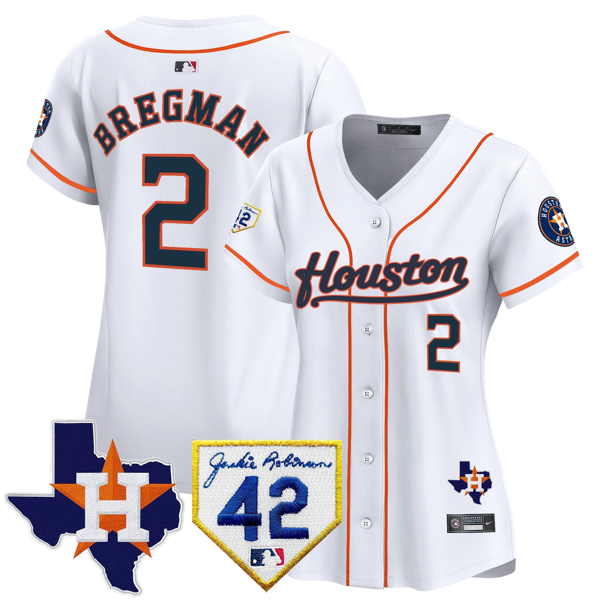 Women’s Houston 2024 Jackie Robinson Patch Vapor Premier Limited Jersey