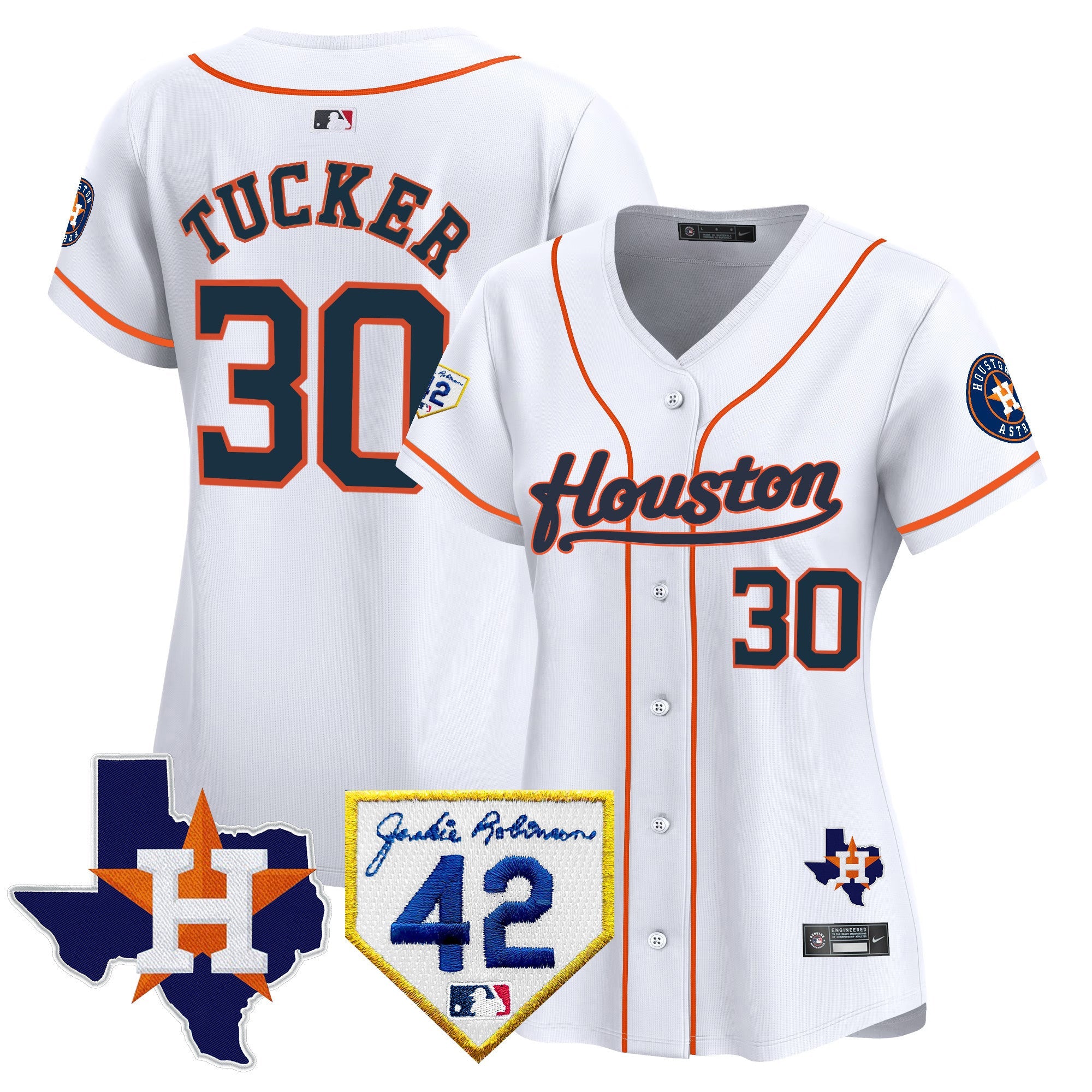 Women’s Houston 2024 Jackie Robinson Patch Vapor Premier Limited Jersey