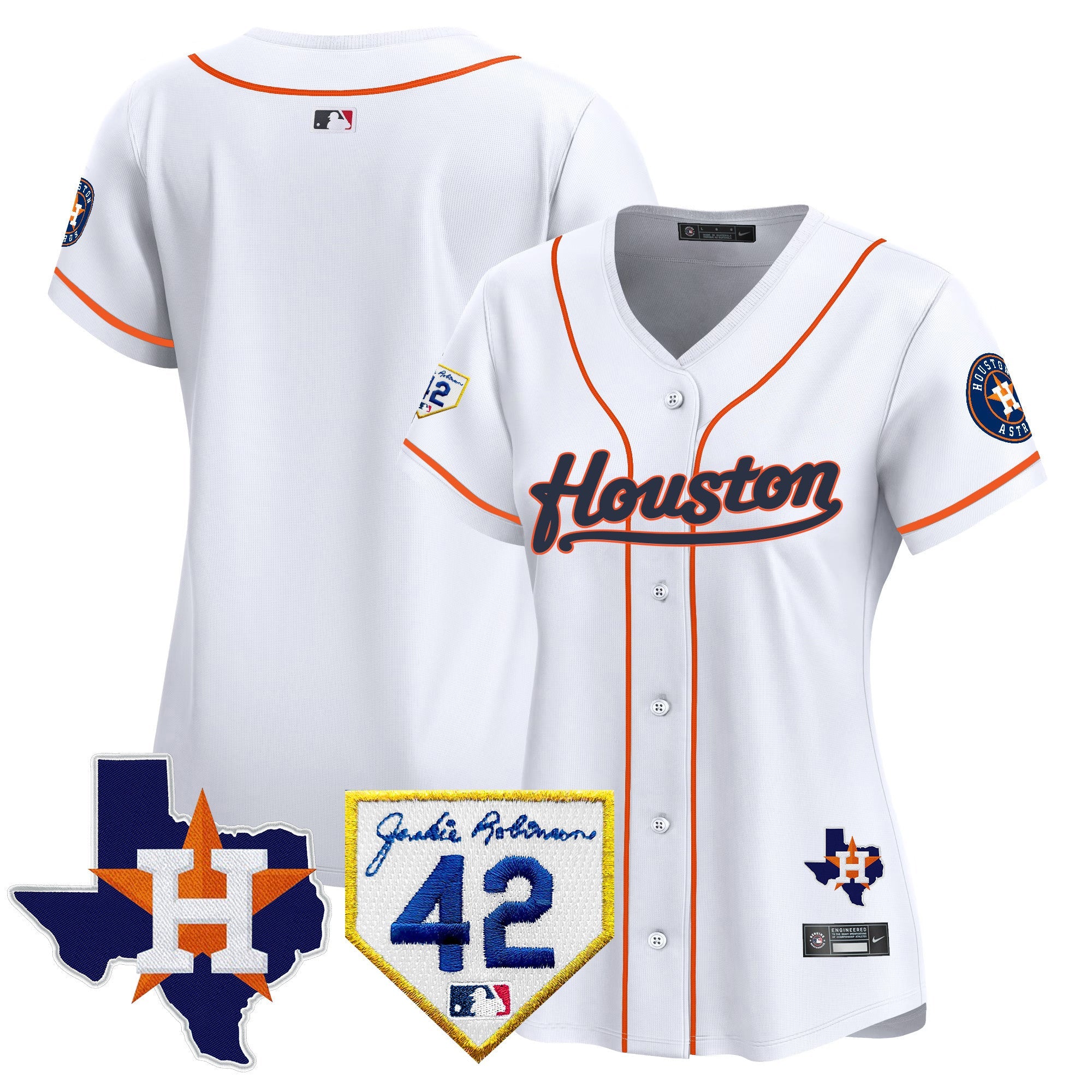 Women’s Houston 2024 Jackie Robinson Patch Vapor Premier Limited Jersey