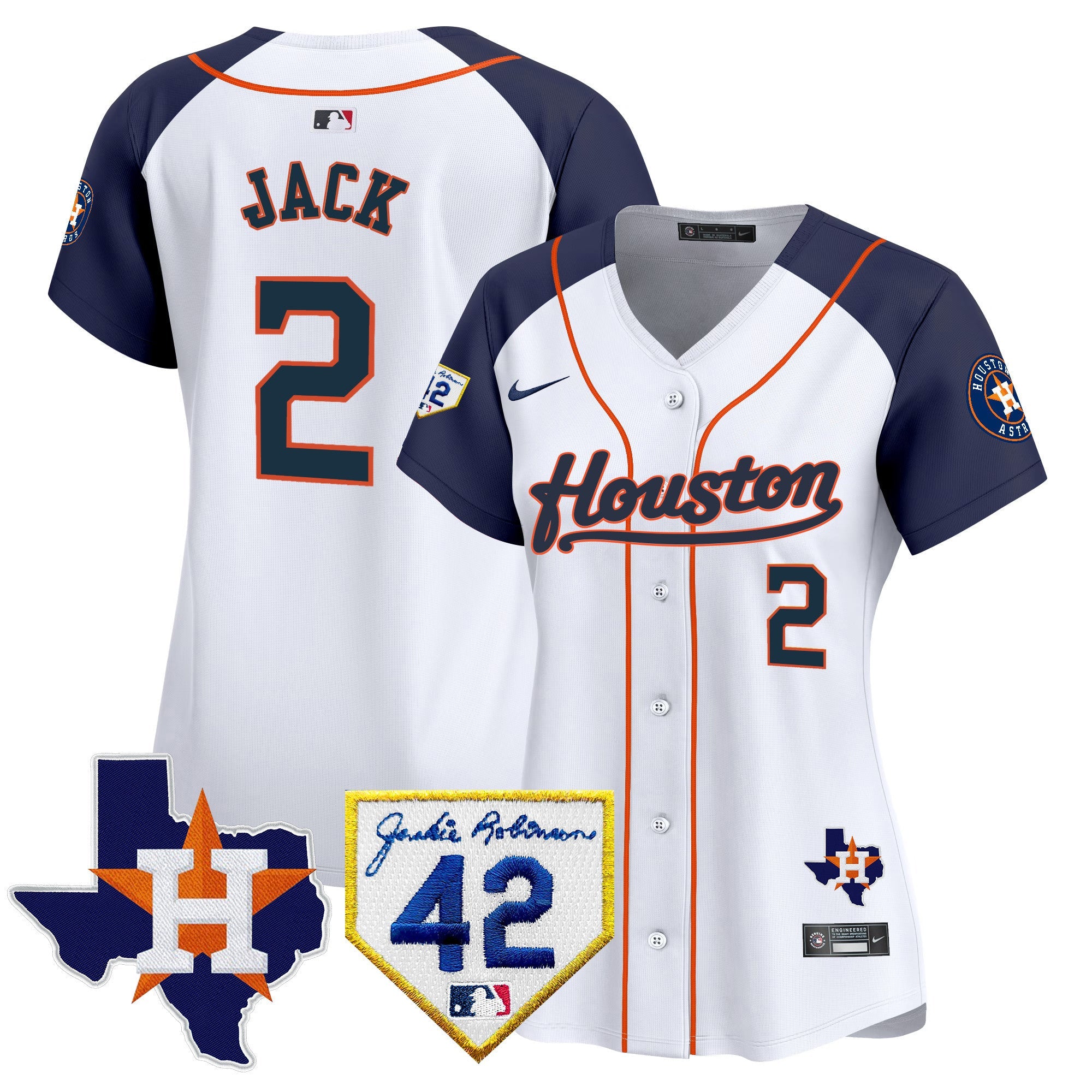 Women’s Houston 2024 Jackie Robinson Patch Vapor Premier Limited Jersey