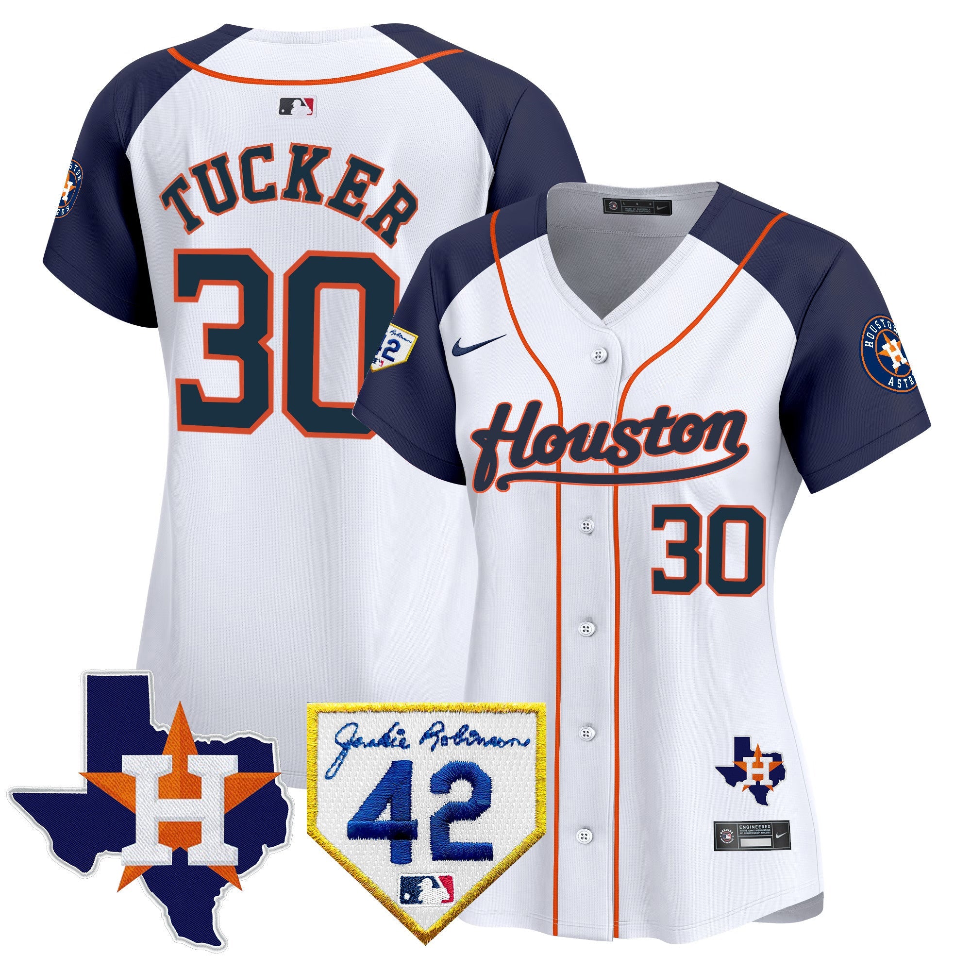 Women’s Houston 2024 Jackie Robinson Patch Vapor Premier Limited Jersey