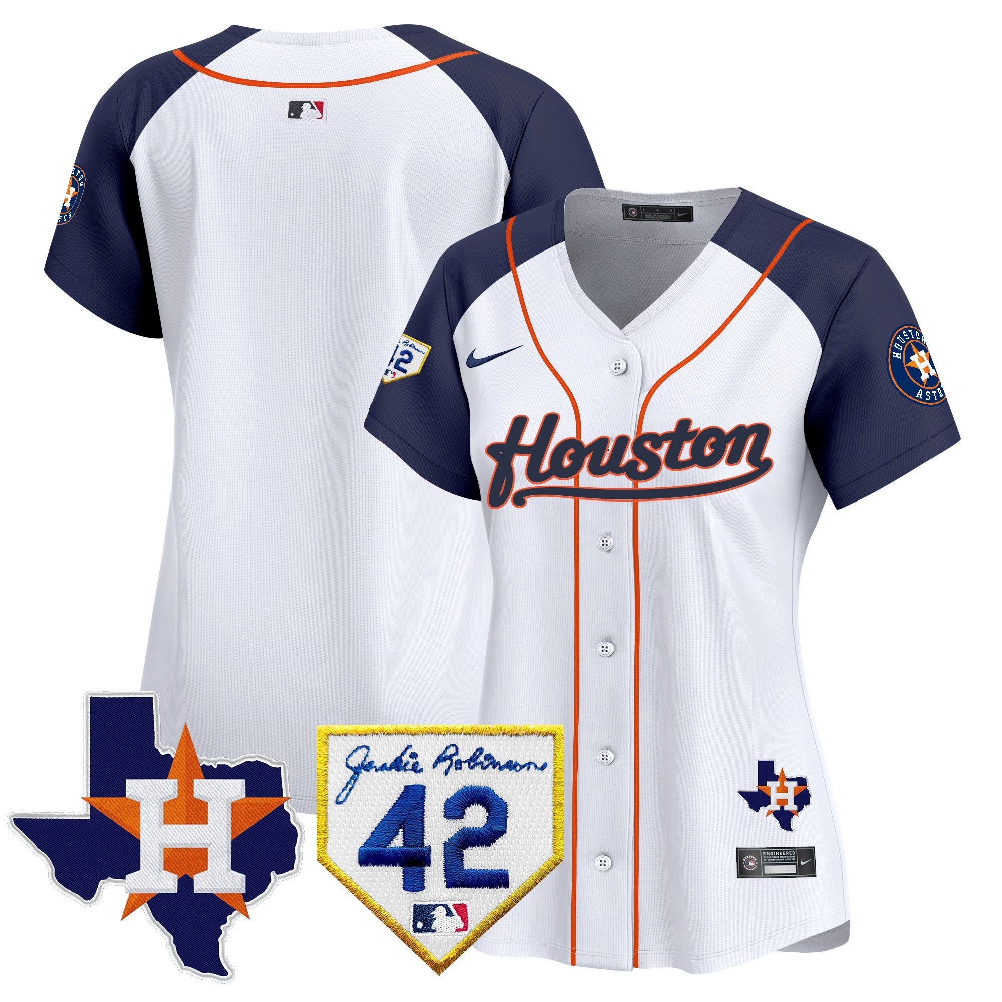 Women’s Houston 2024 Jackie Robinson Patch Vapor Premier Limited Jersey
