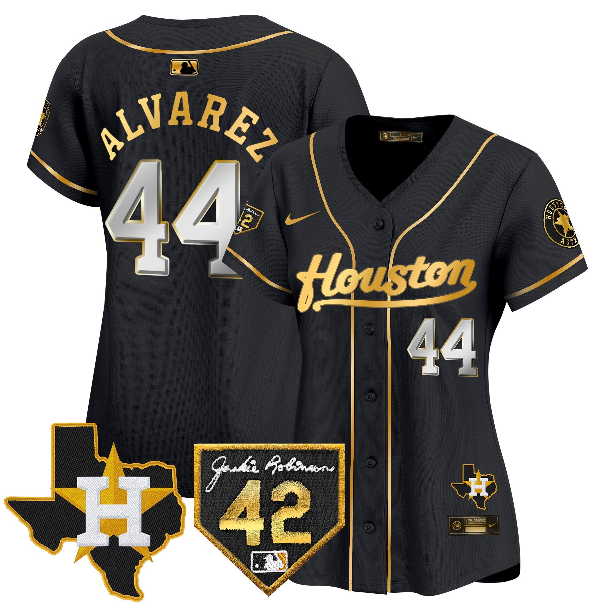 Women’s Houston 2024 Jackie Robinson Patch Vapor Premier Limited Jersey