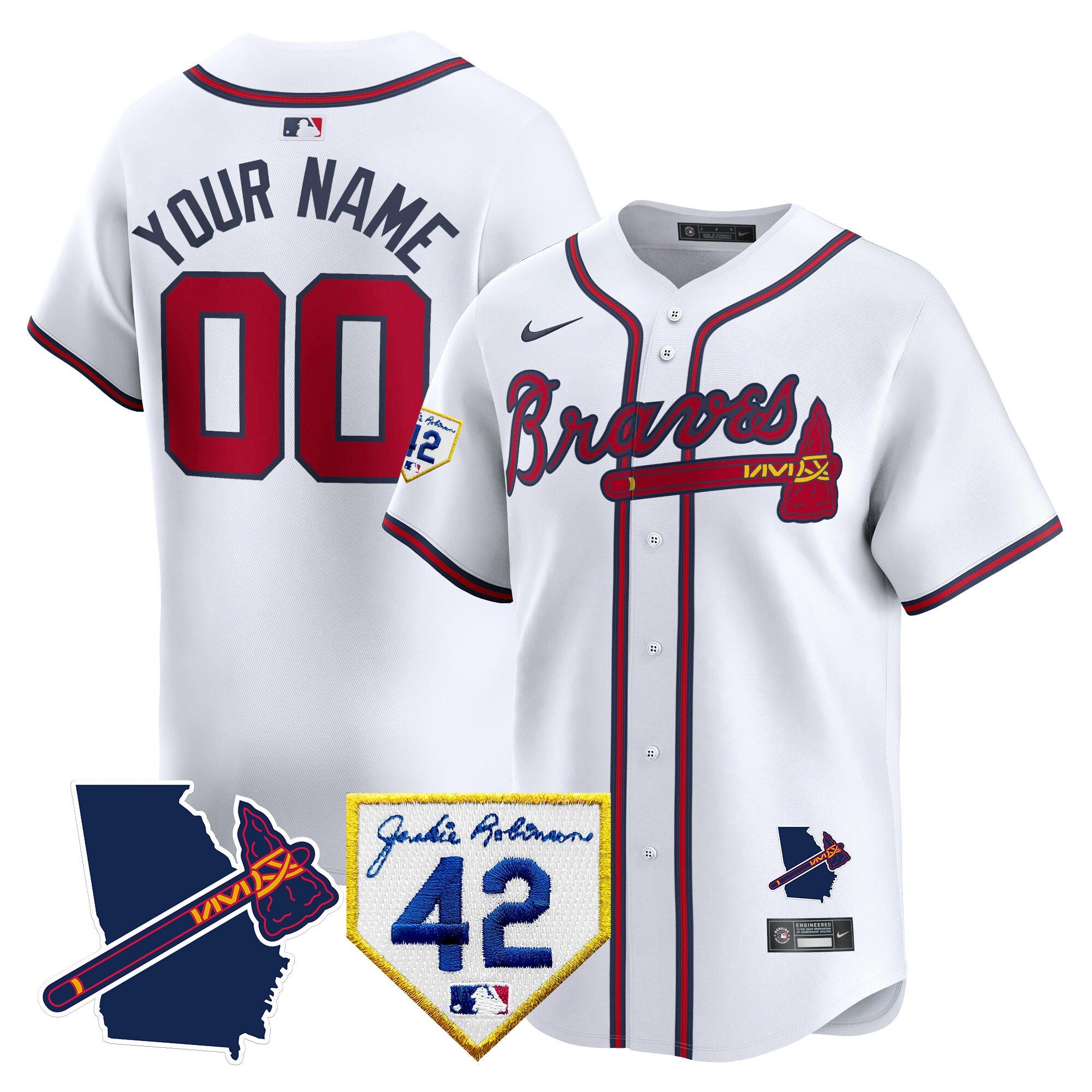 Atlanta 2024 Robinson & Georgia Patch Vapor Premier Limited Custom Jersey