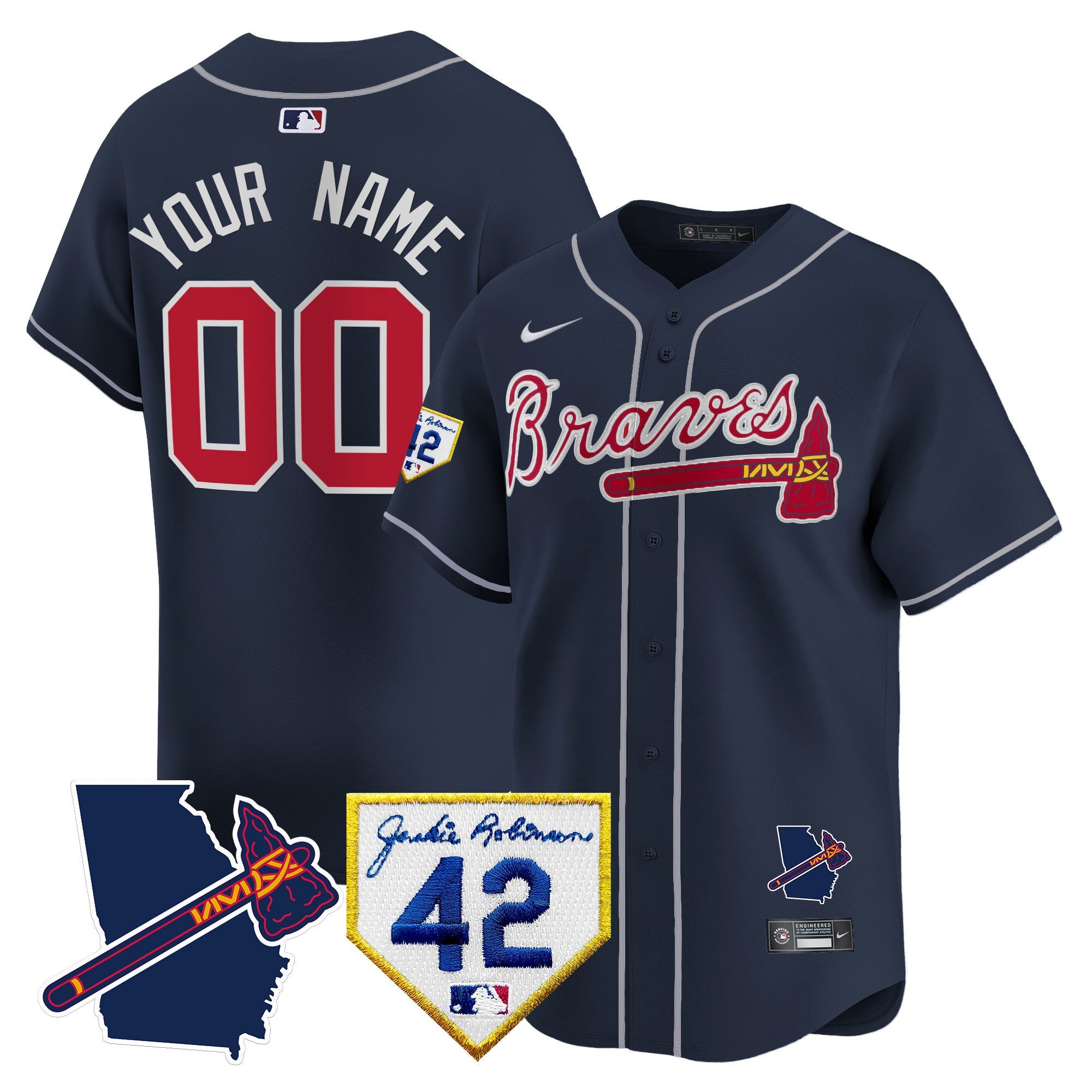Atlanta 2024 Robinson & Georgia Patch Vapor Premier Limited Custom Jersey