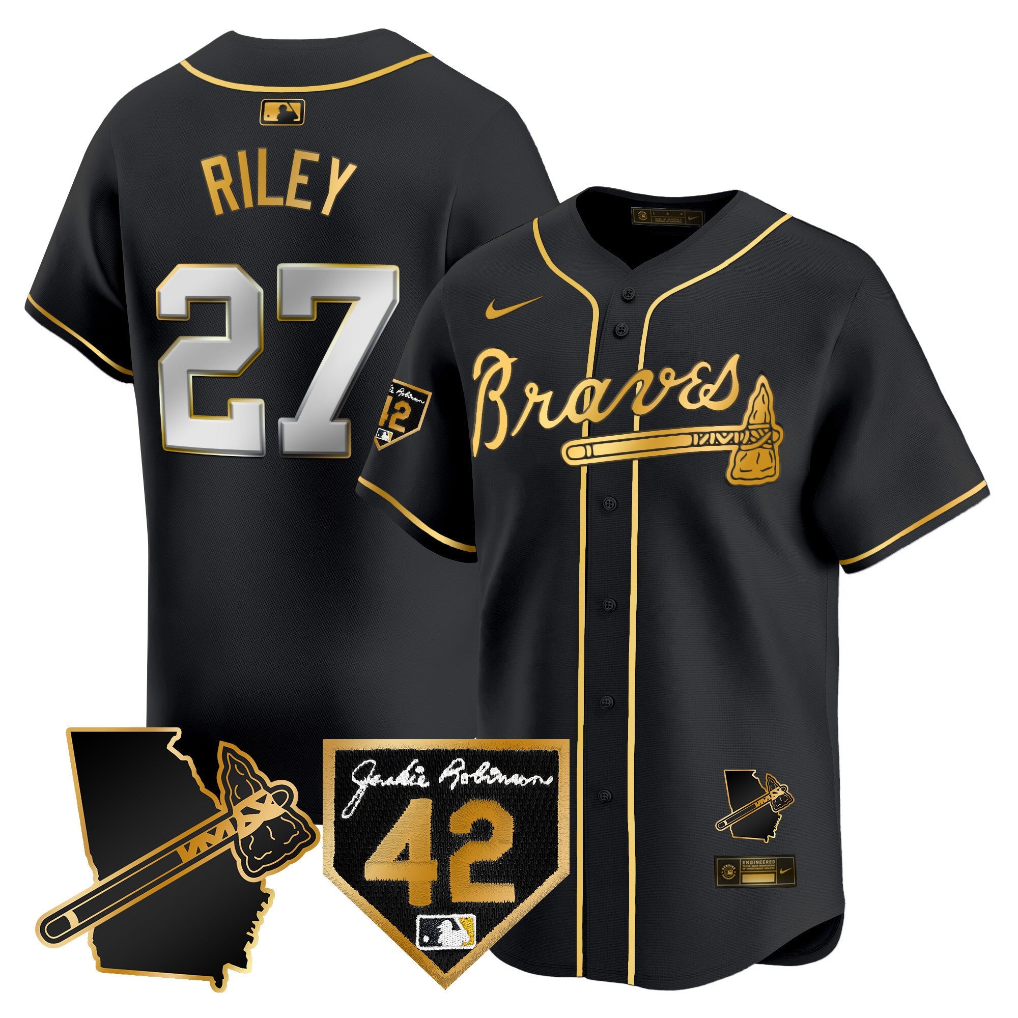 Men’s Atlanta 2024 Robinson & Georgia Patch Vapor Premier Limited Jersey