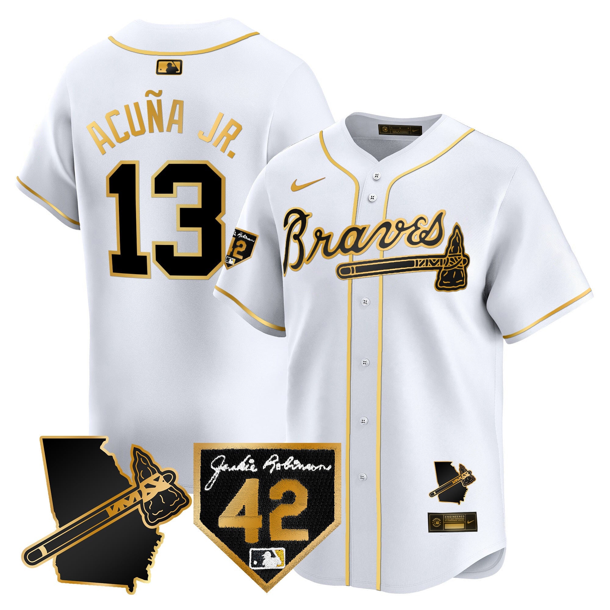 Men’s Atlanta 2024 Robinson & Georgia Patch Vapor Premier Limited Jersey