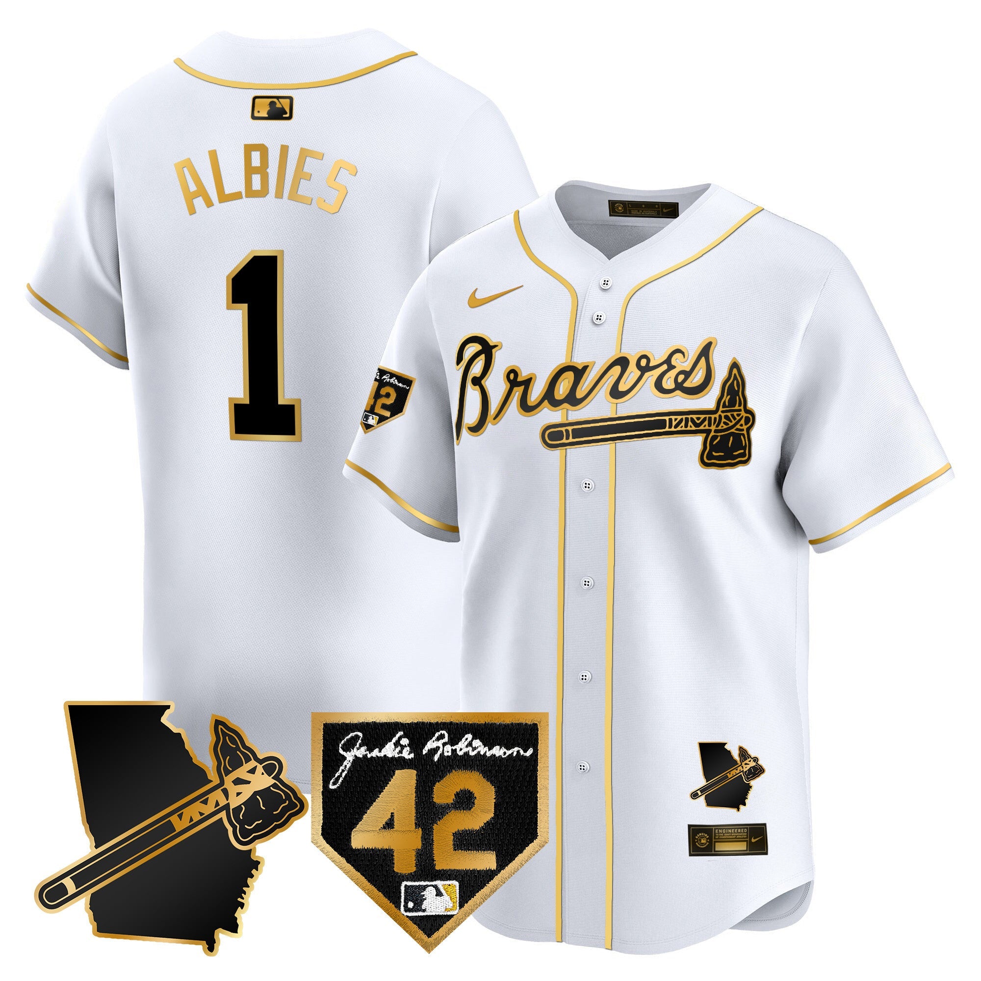 Men’s Atlanta 2024 Robinson & Georgia Patch Vapor Premier Limited Jersey