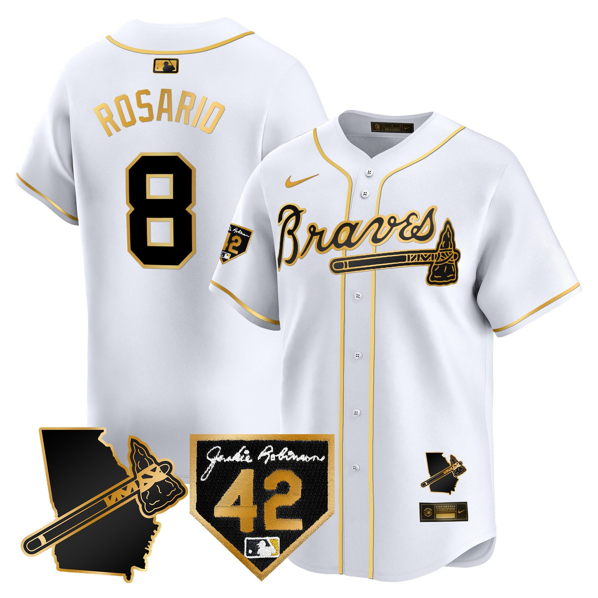 Men’s Atlanta 2024 Robinson & Georgia Patch Vapor Premier Limited Jersey