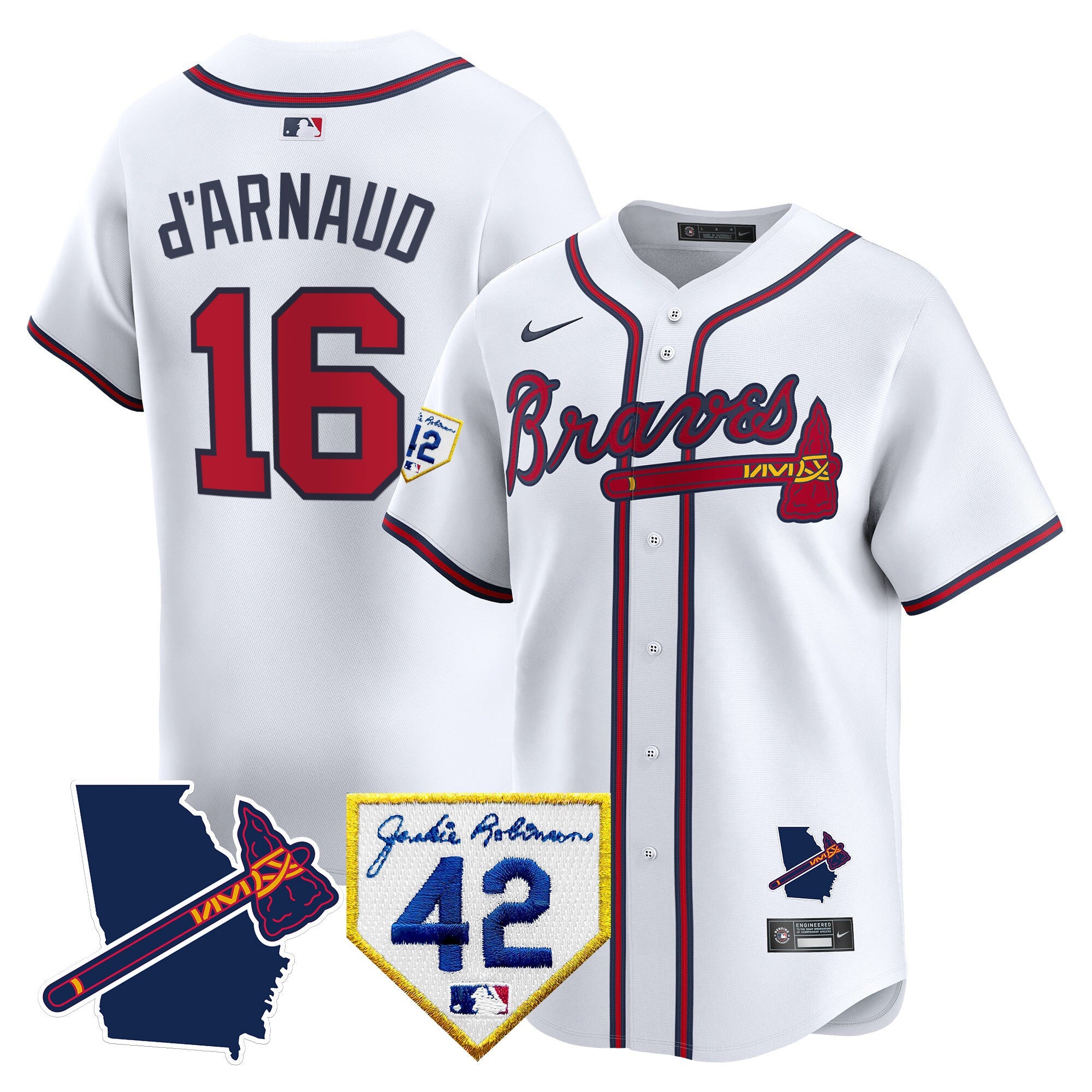 Men’s Atlanta 2024 Robinson & Georgia Patch Vapor Premier Limited Jersey