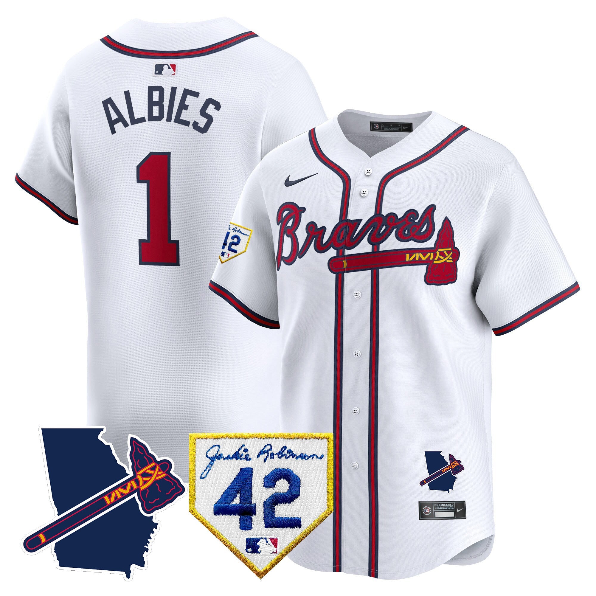 Men’s Atlanta 2024 Robinson & Georgia Patch Vapor Premier Limited Jersey