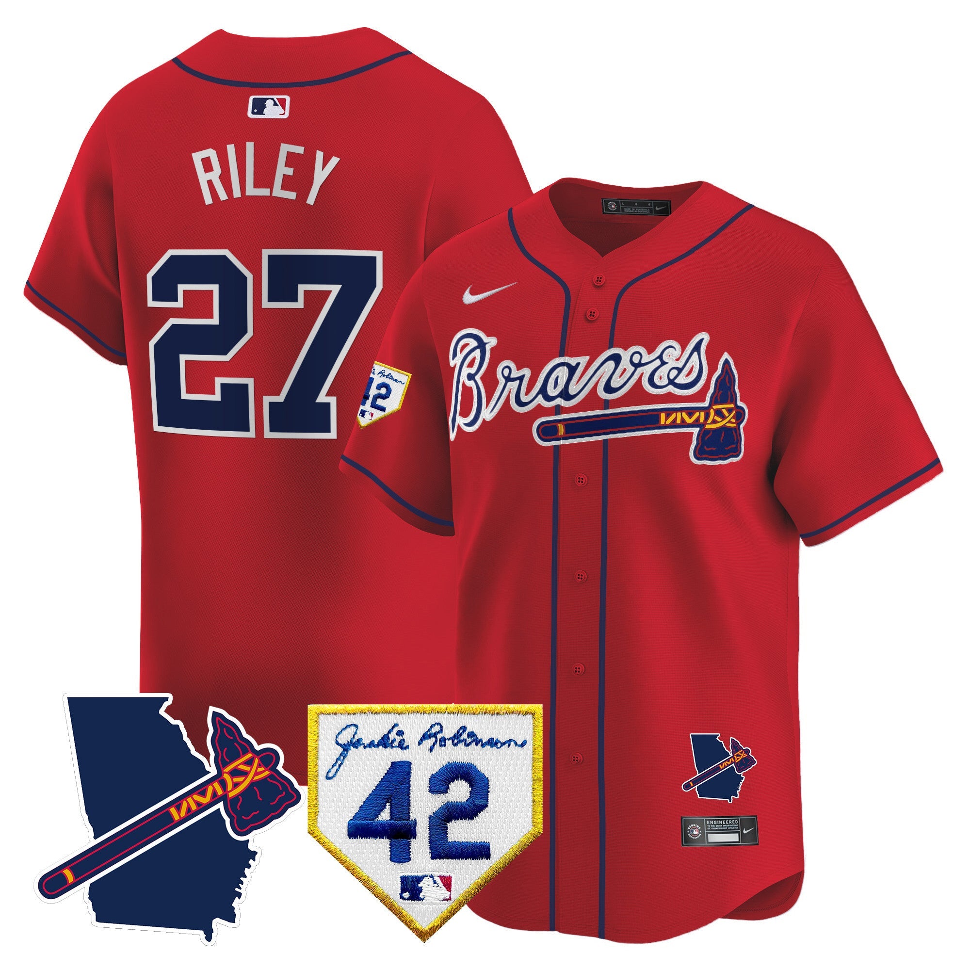 Men’s Atlanta 2024 Robinson & Georgia Patch Vapor Premier Limited Jersey