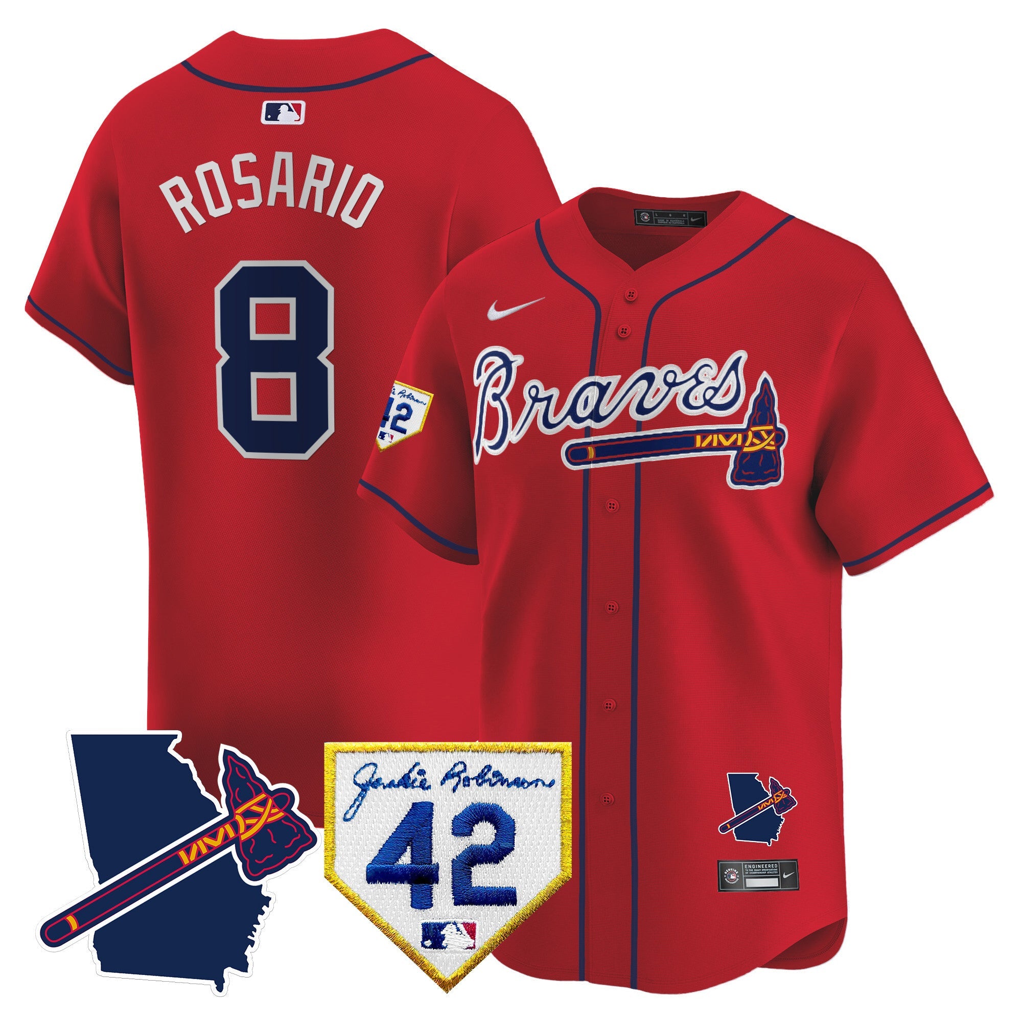 Men’s Atlanta 2024 Robinson & Georgia Patch Vapor Premier Limited Jersey