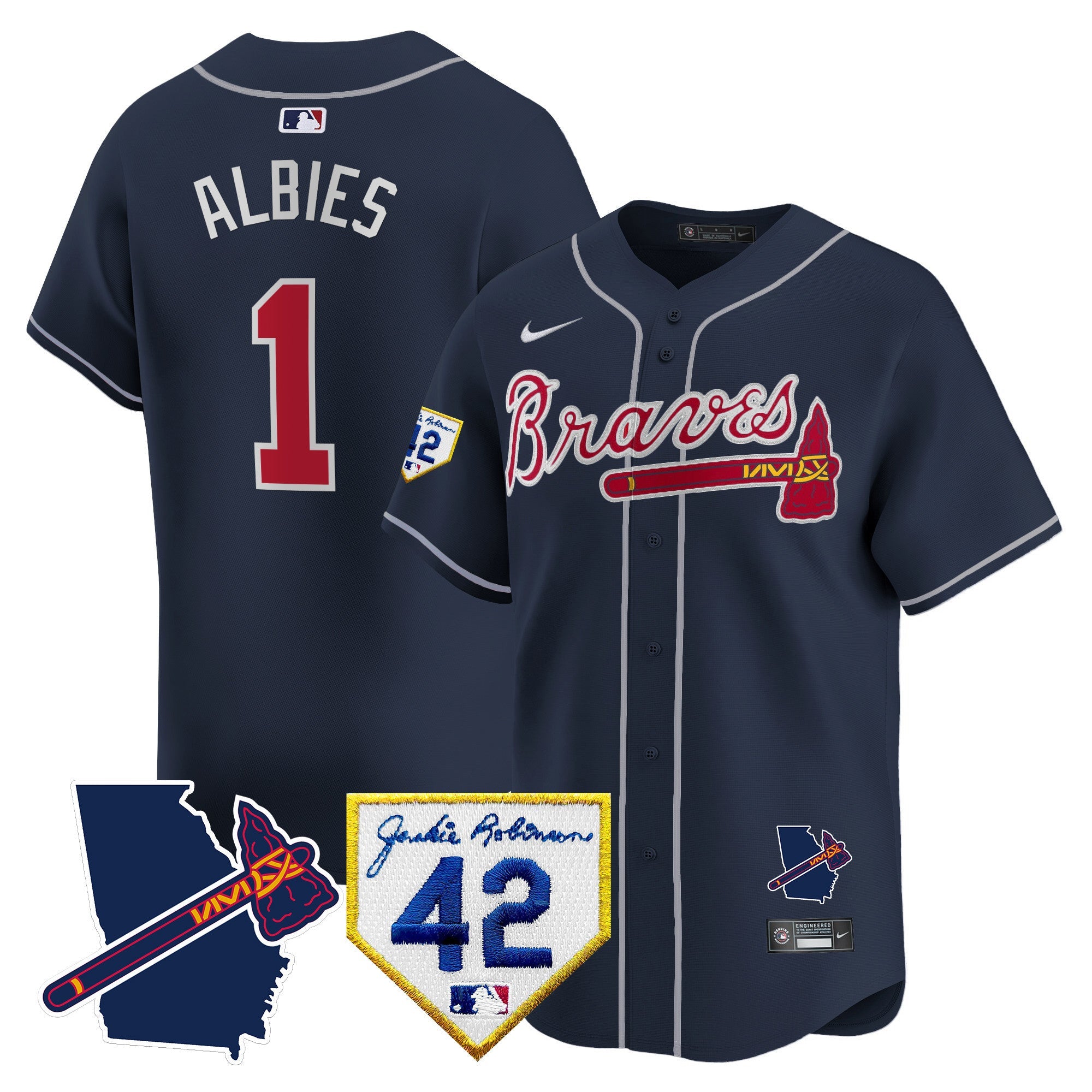 Men’s Atlanta 2024 Robinson & Georgia Patch Vapor Premier Limited Jersey