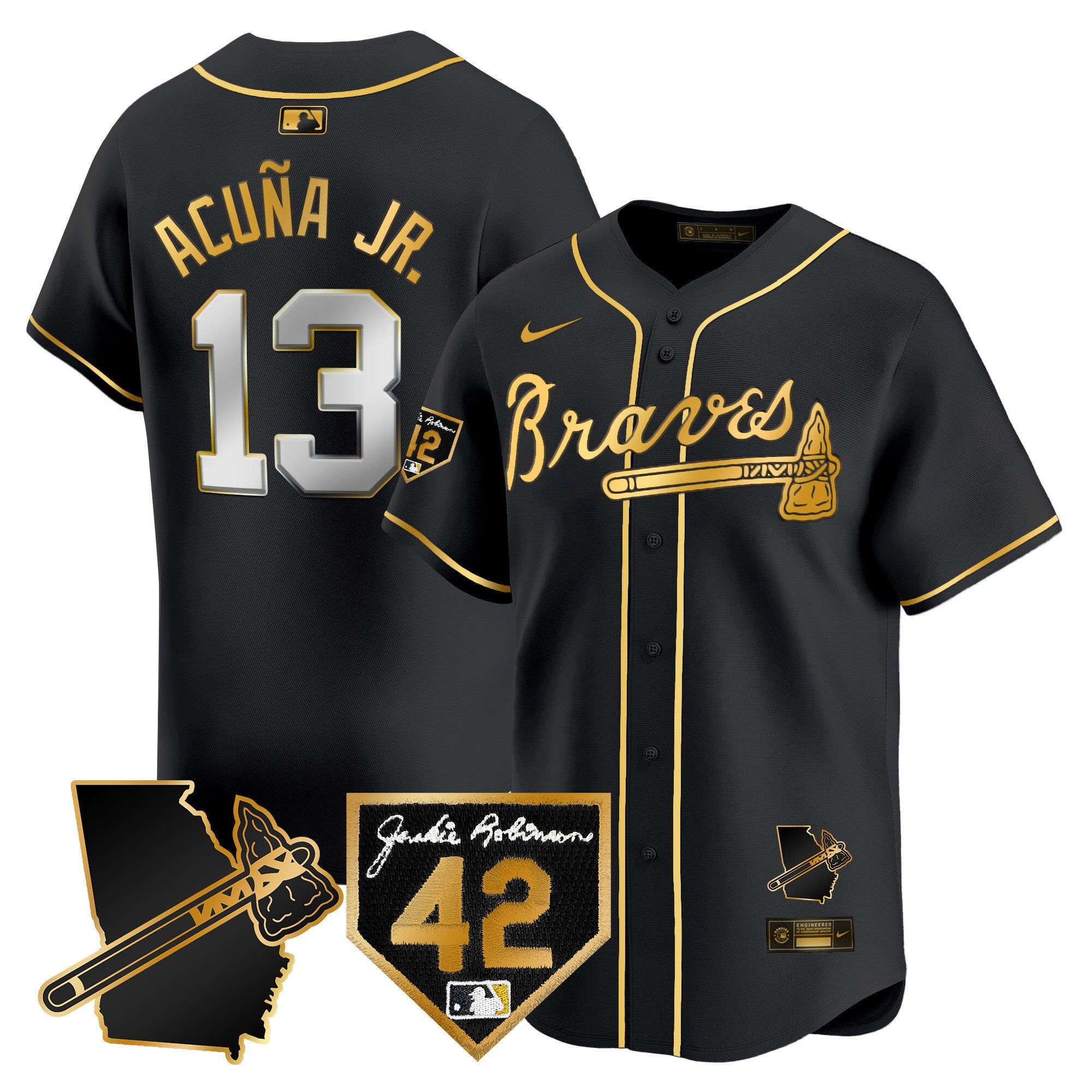 Men’s Atlanta 2024 Robinson & Georgia Patch Vapor Premier Limited Jersey