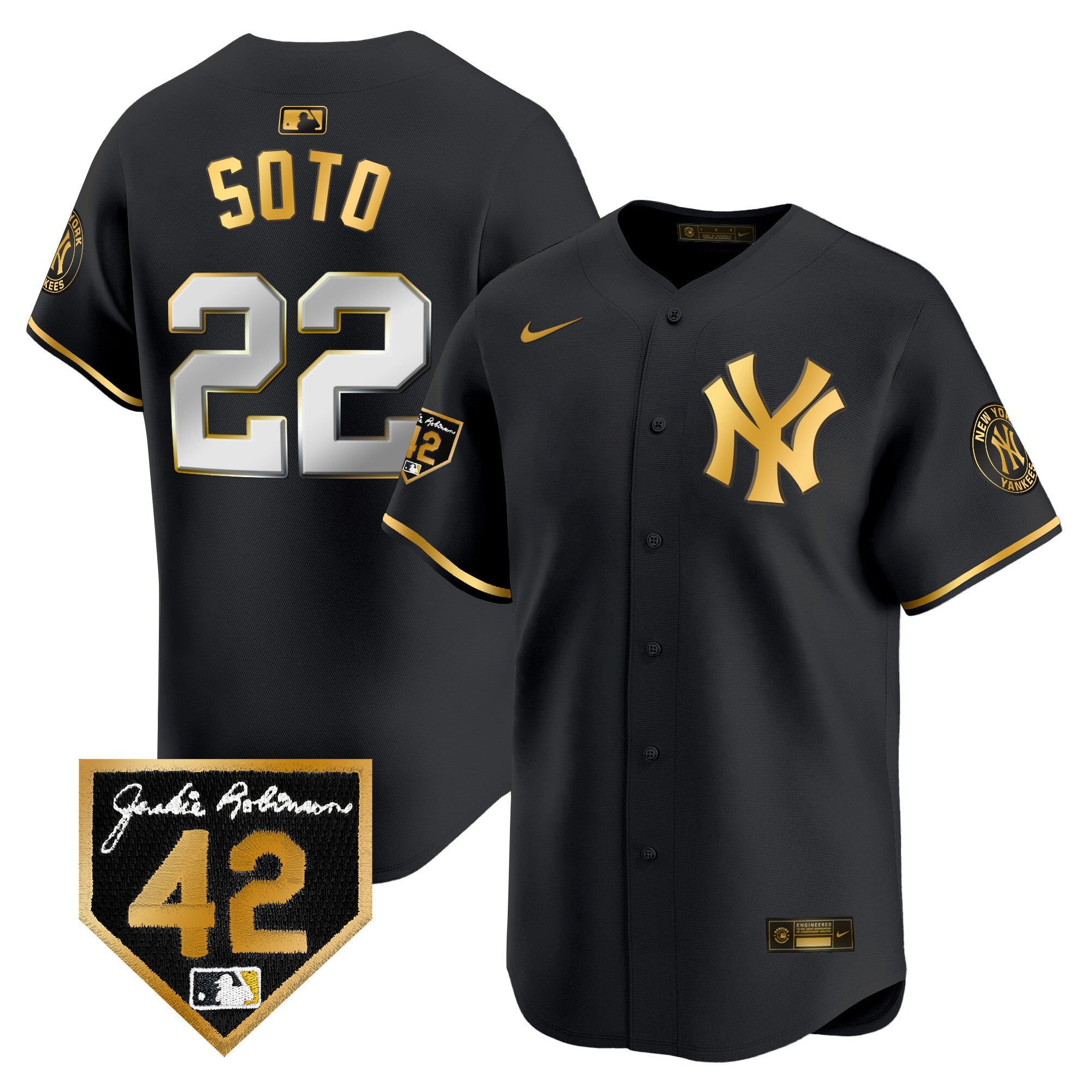 Men’s New York 2024 Jackie Robinson Patch Vapor Premier Limited Jersey