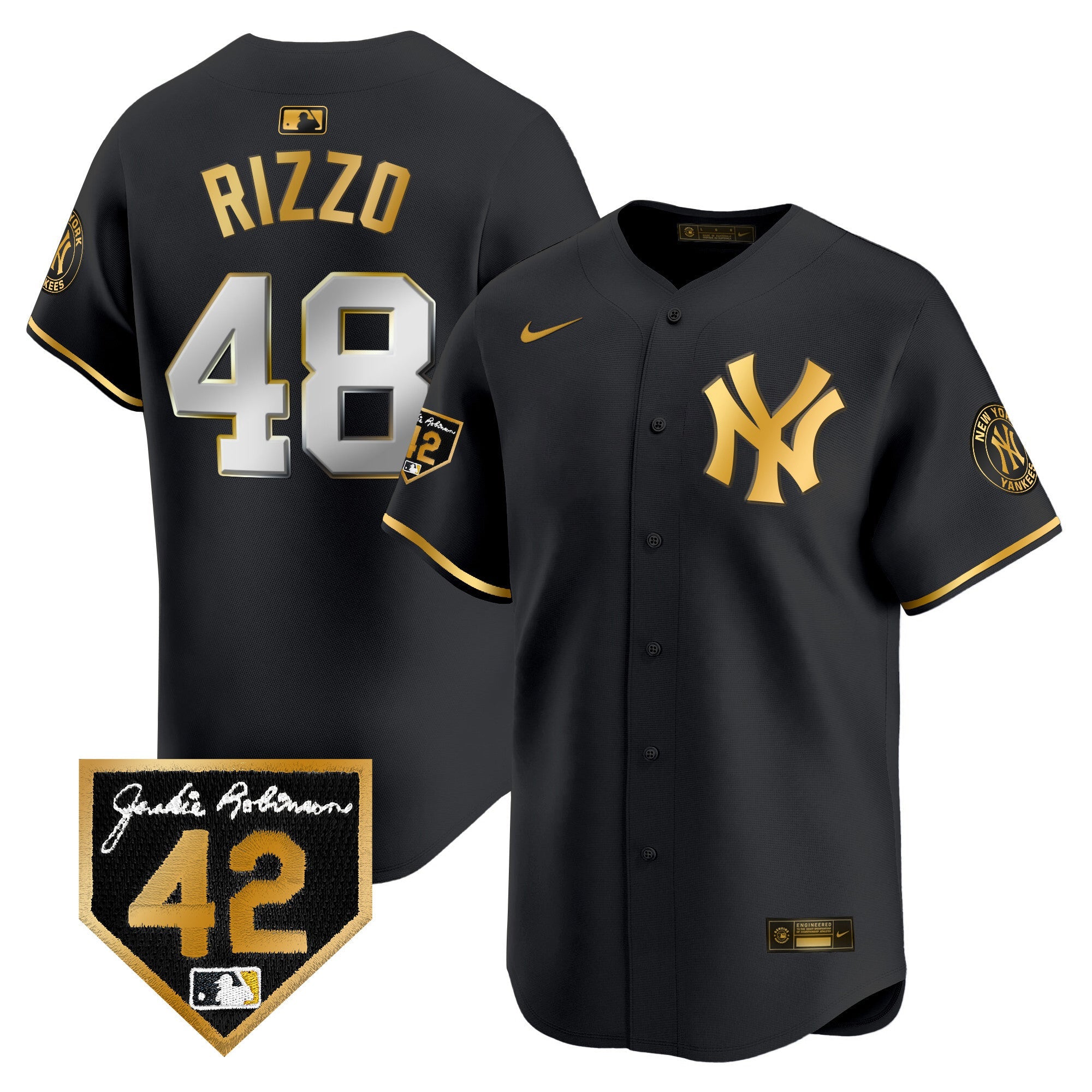 Men’s New York 2024 Jackie Robinson Patch Vapor Premier Limited Jersey