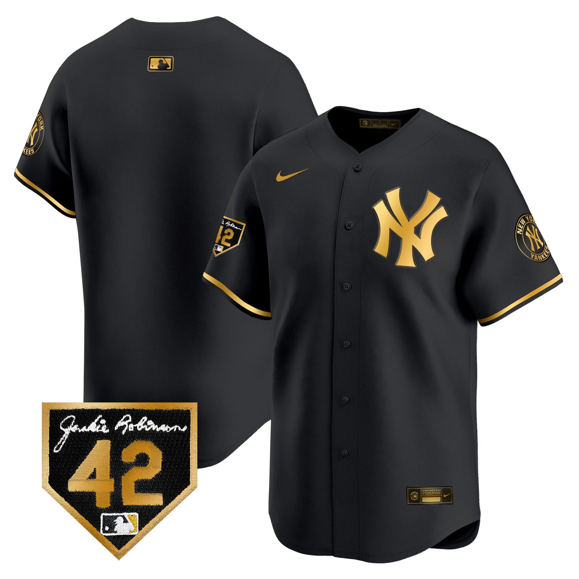 Men’s New York 2024 Jackie Robinson Patch Vapor Premier Limited Jersey