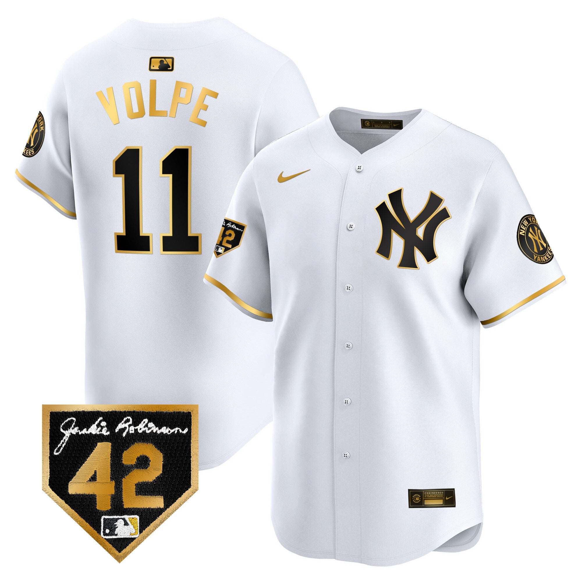 Men’s New York 2024 Jackie Robinson Patch Vapor Premier Limited Jersey