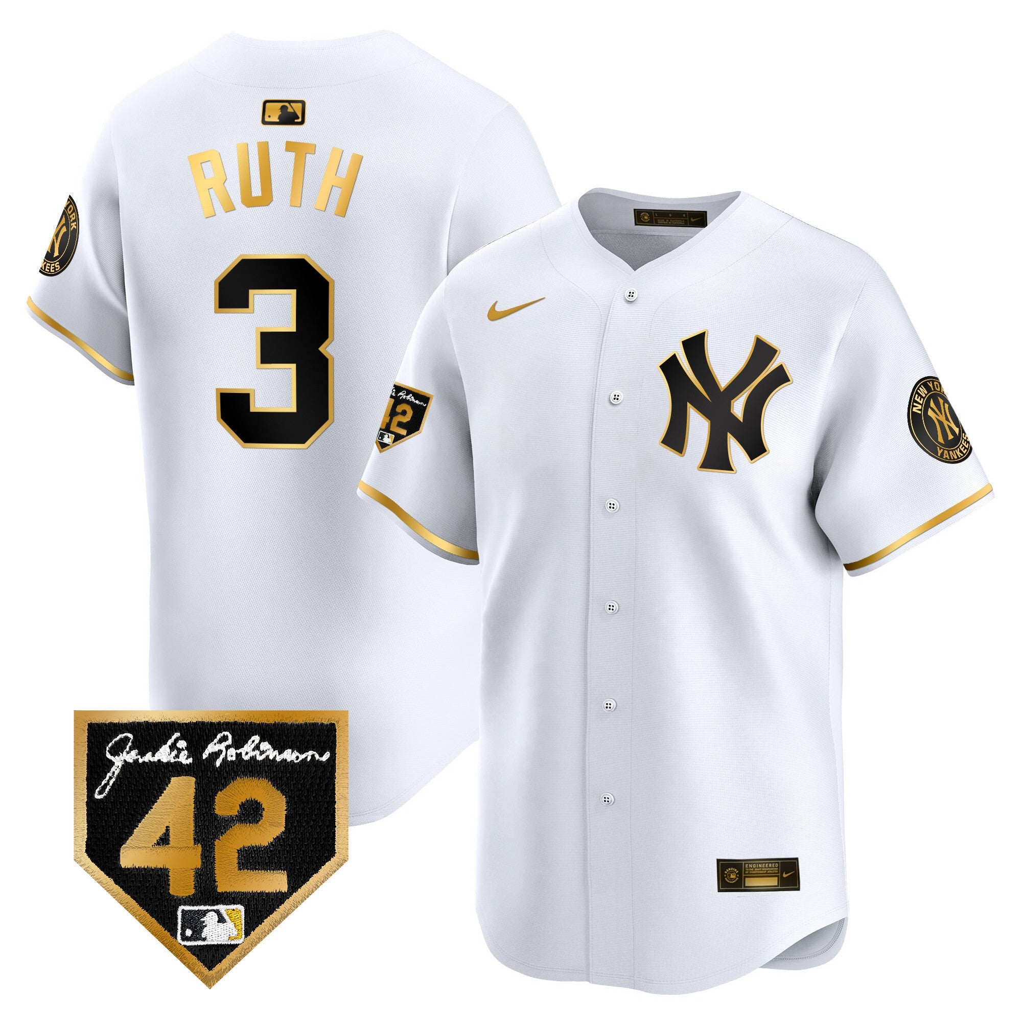 Men’s New York 2024 Jackie Robinson Patch Vapor Premier Limited Jersey