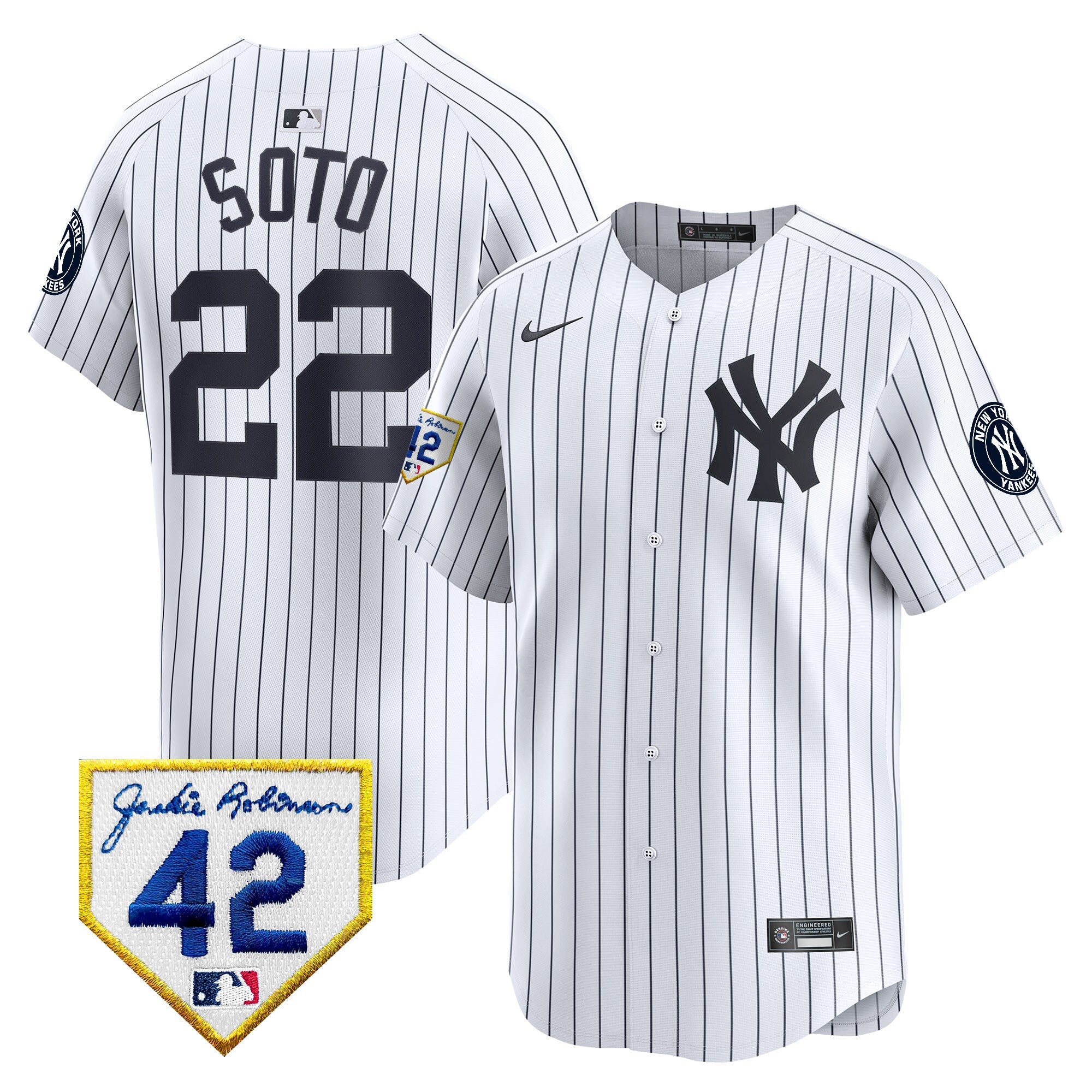 Men’s New York 2024 Jackie Robinson Patch Vapor Premier Limited Jersey