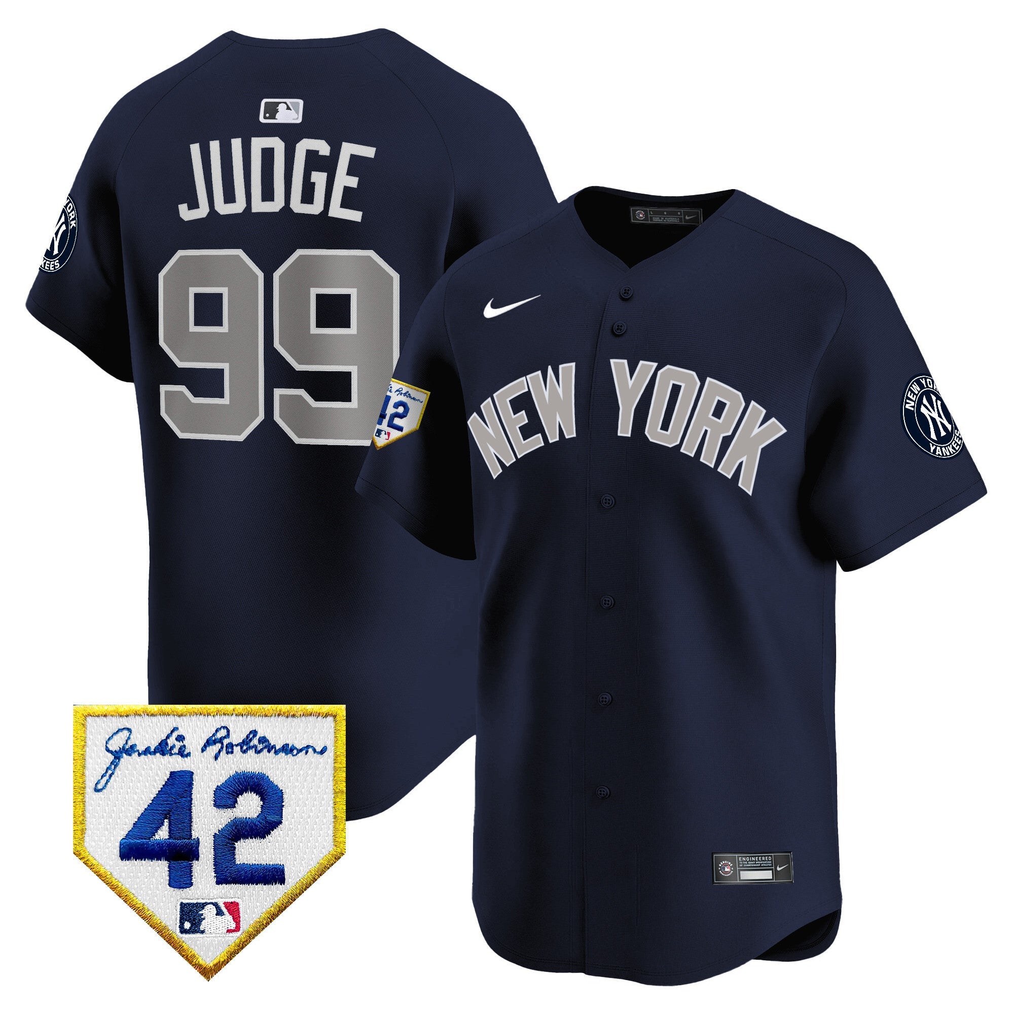 Men’s New York 2024 Jackie Robinson Patch Vapor Premier Limited Jersey
