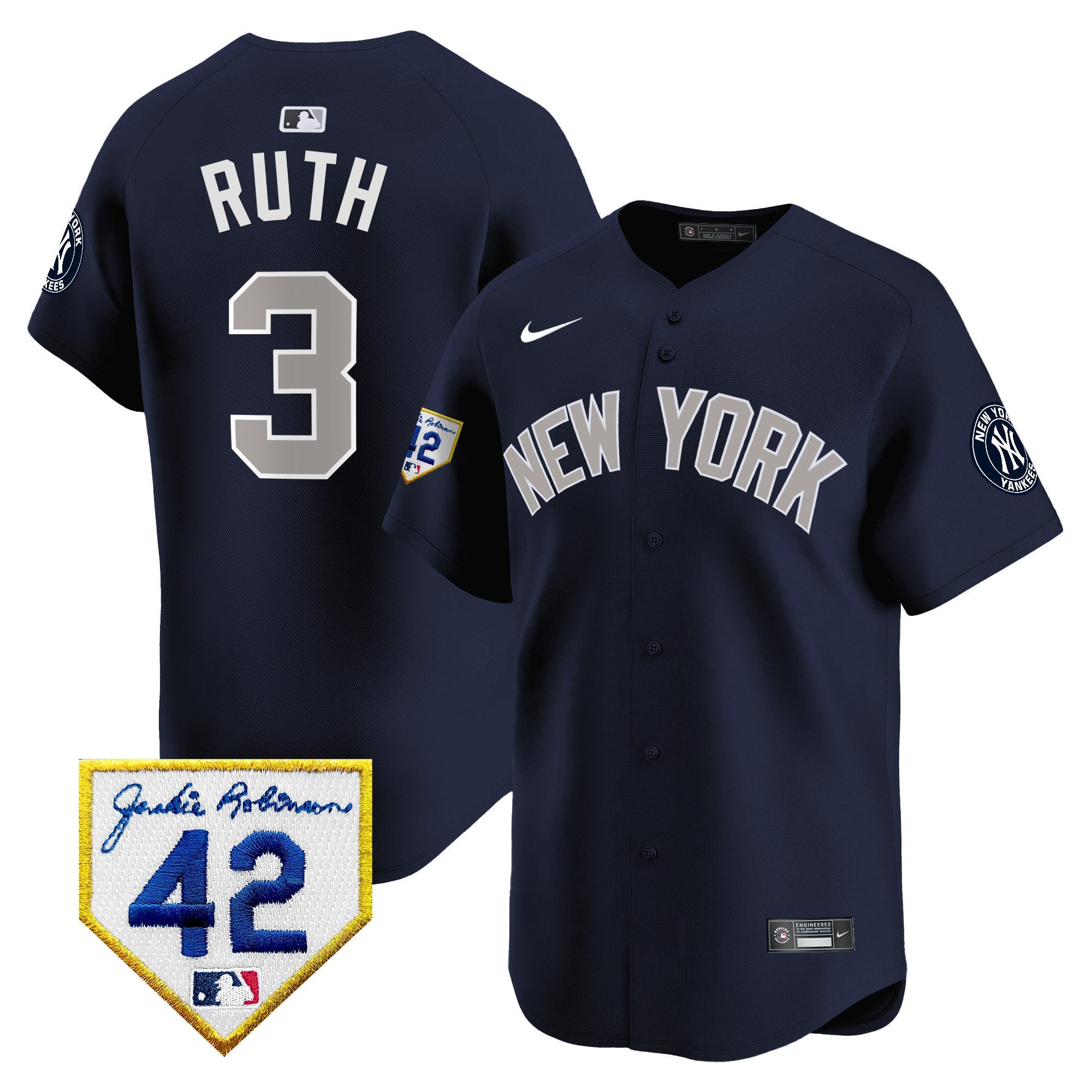 Men’s New York 2024 Jackie Robinson Patch Vapor Premier Limited Jersey