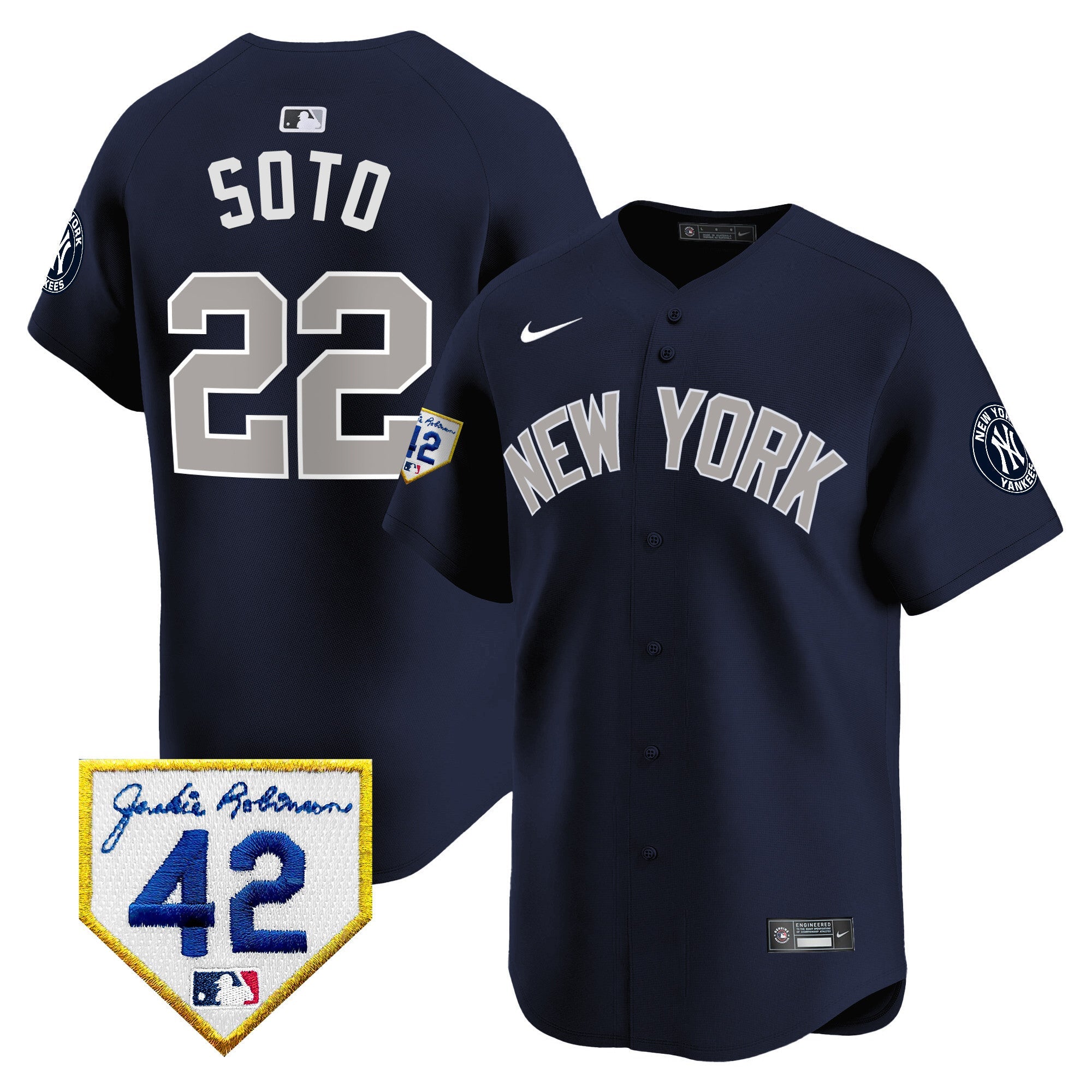 Men’s New York 2024 Jackie Robinson Patch Vapor Premier Limited Jersey