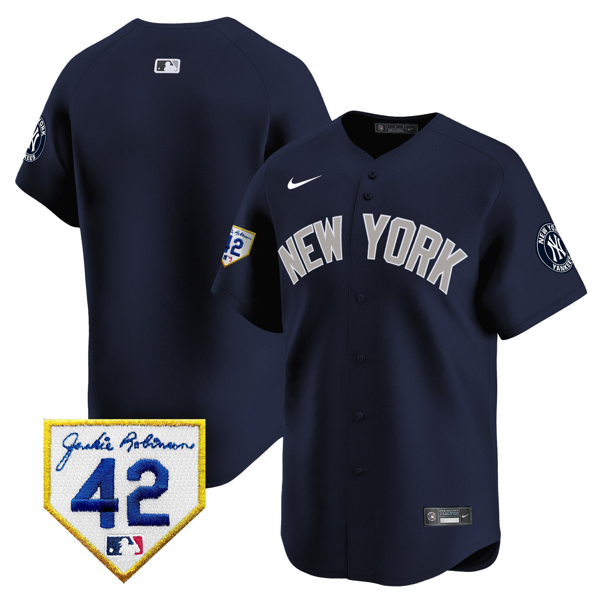 Men’s New York 2024 Jackie Robinson Patch Vapor Premier Limited Jersey