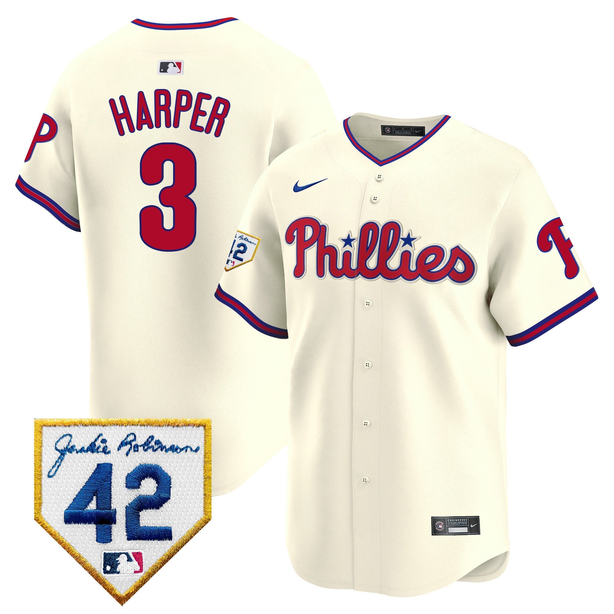 Men’s 2024 Jackie Robinson Patch Vapor Premier Limited Jersey