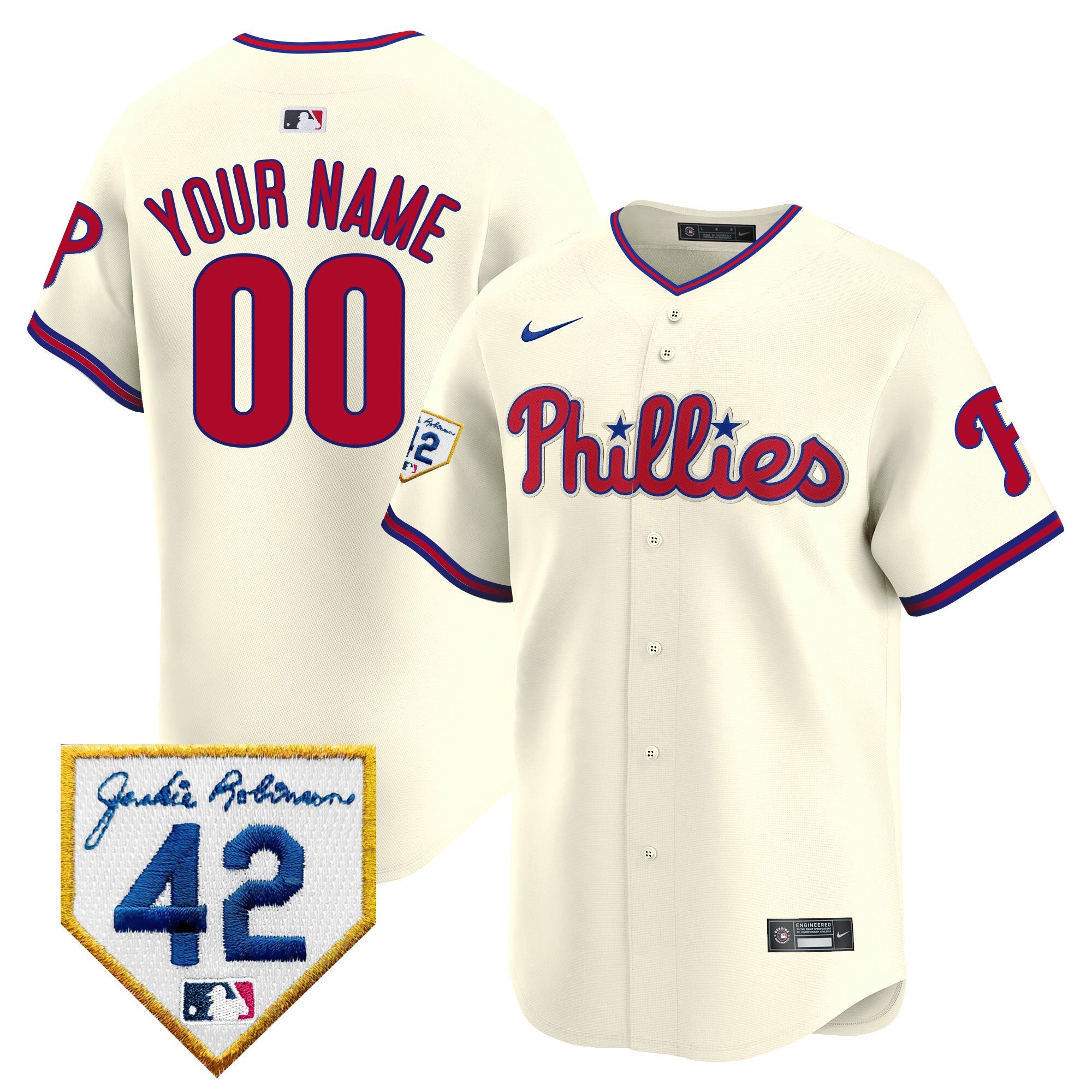 Jackie 2024 Robinson Patch Vapor Premier Limited Custom Jersey