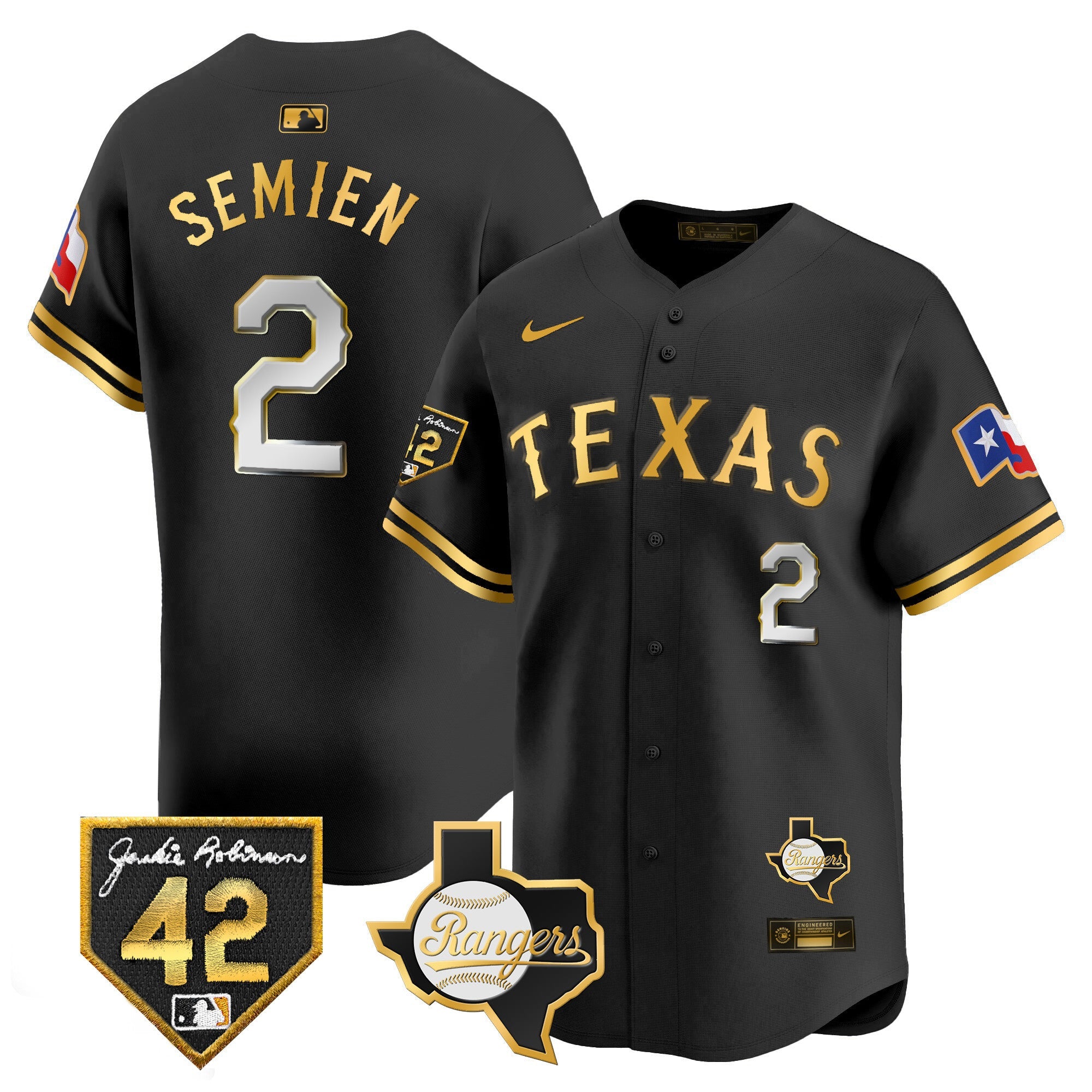 Men’s Texas 2024 Jackie Robinson Patch Vapor Premier Limited Jersey