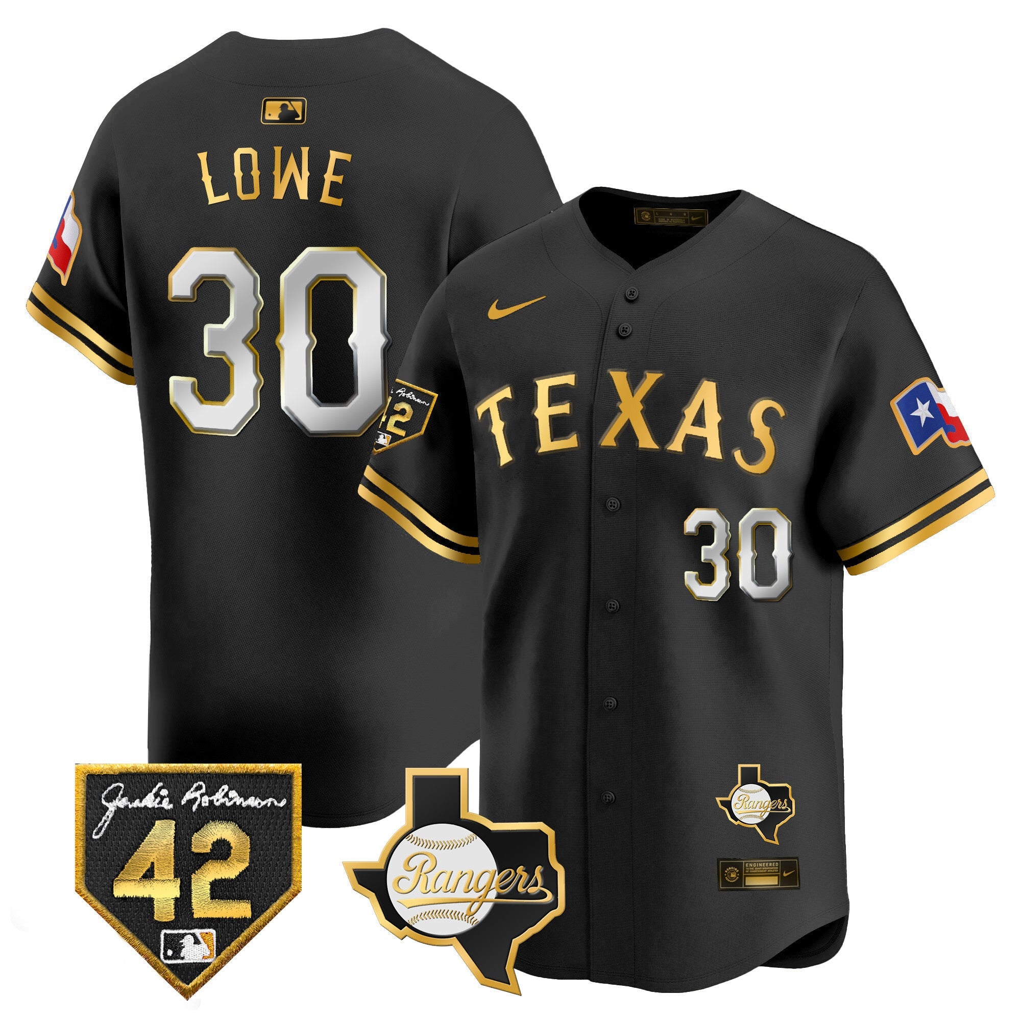 Men’s Texas 2024 Jackie Robinson Patch Vapor Premier Limited Jersey