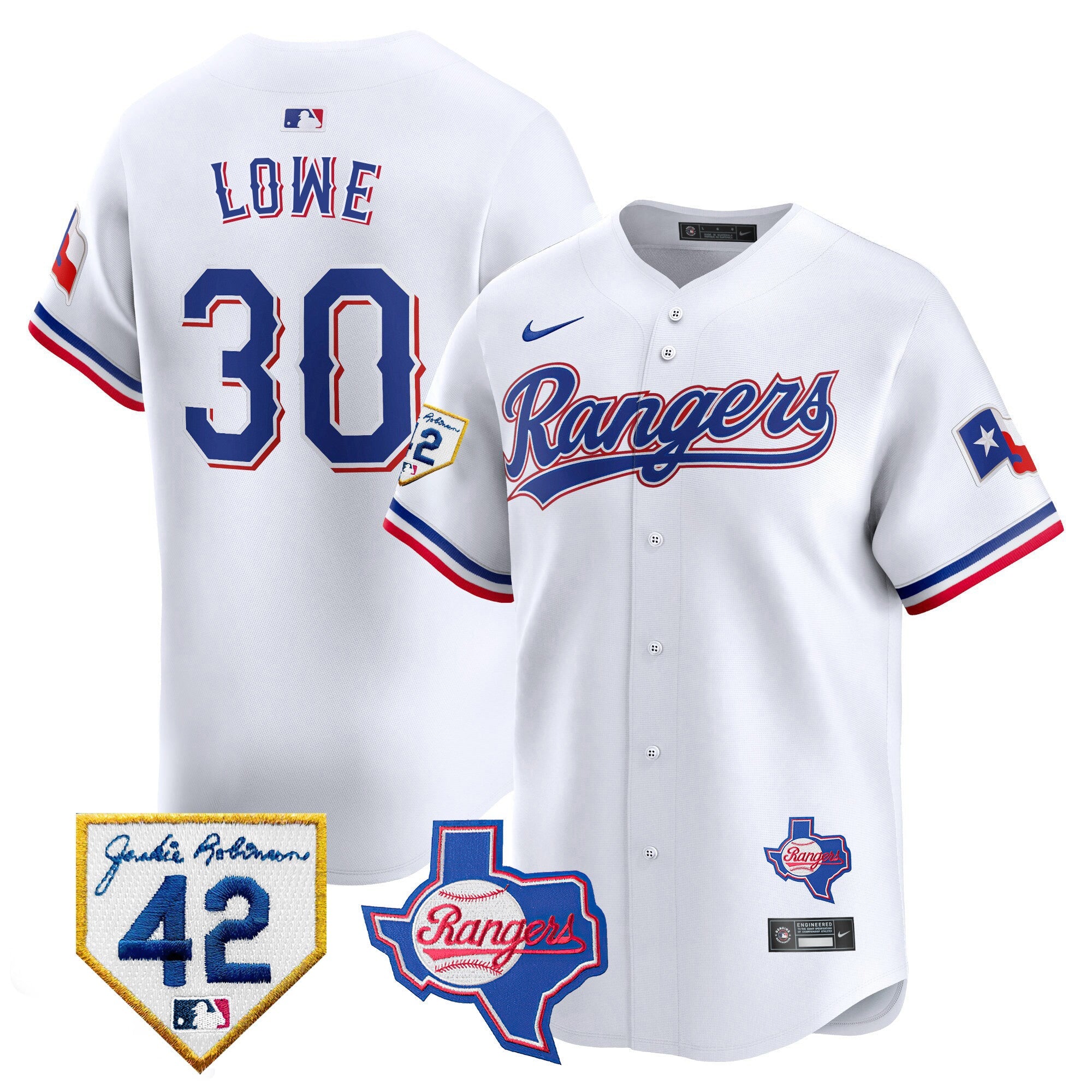 Men’s Texas 2024 Jackie Robinson Patch Vapor Premier Limited Jersey