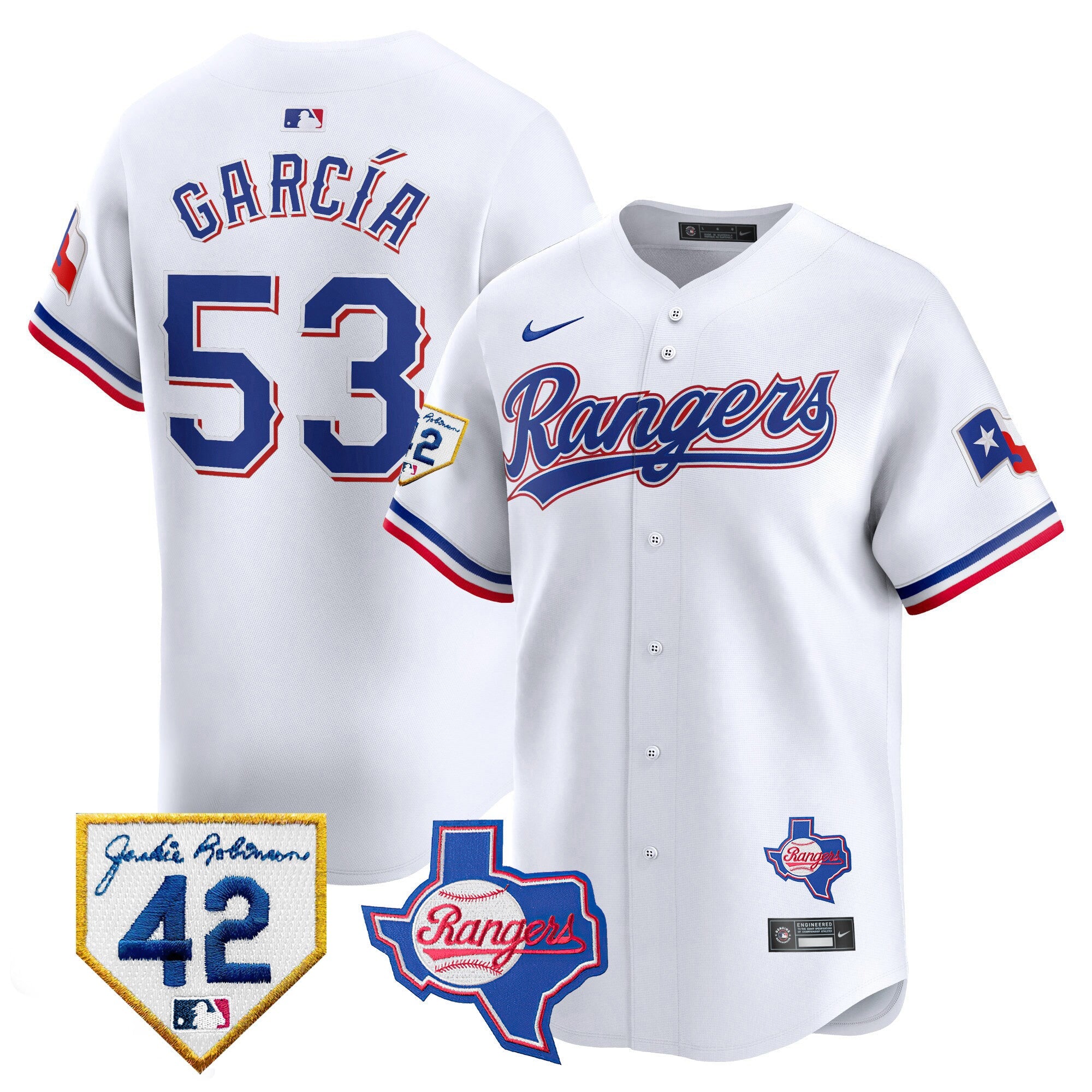 Men’s Texas 2024 Jackie Robinson Patch Vapor Premier Limited Jersey